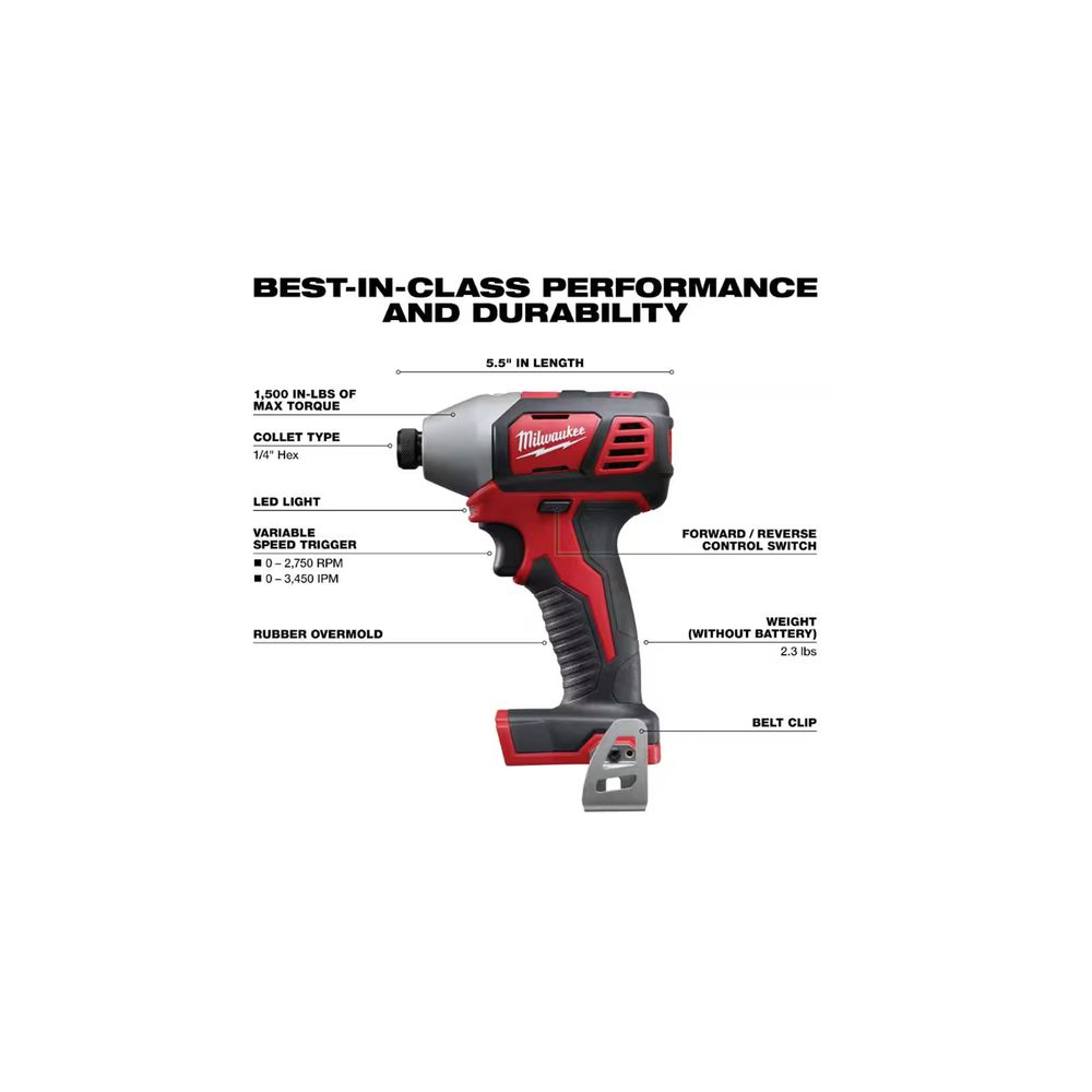 Milwaukee 2695-27SH M18 18-Volt Lithium-Ion Cordless Combo Kit 7-Tool with 2-Batteries, Charger and Tool Bag