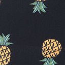 Unique Vintage Plus Size Black & Pineapple Print Corinne Sheath Swimsuit