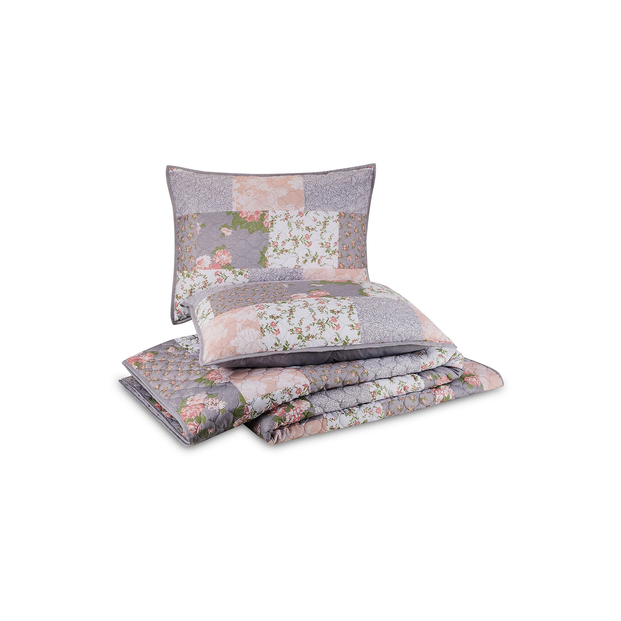 Modern Heirloom La Flor 3-Pc. Reversible Quilt Set - BLUSH ONE SIZE