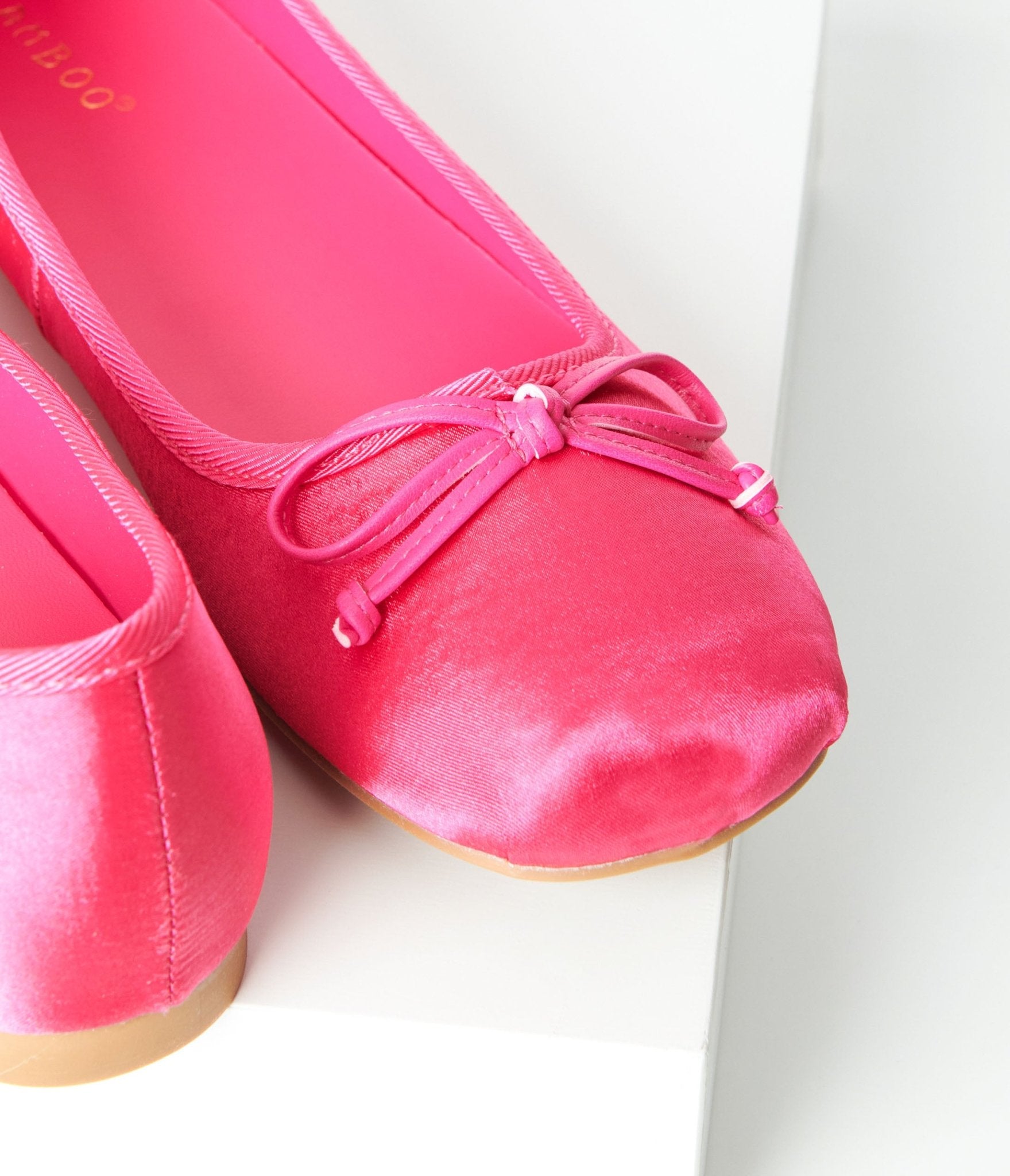 Hot Pink Bow Ballet Flats