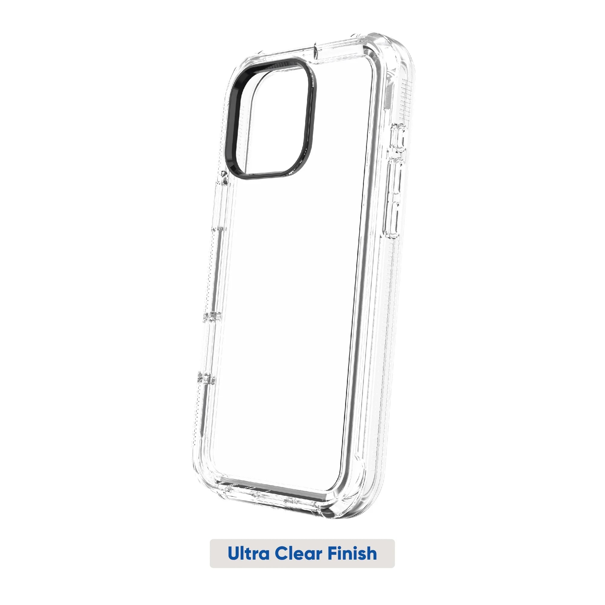 Onn. WIBCLR100149705 iPhone 16 Pro Max Rugged Phone Case W/Holster, Clear