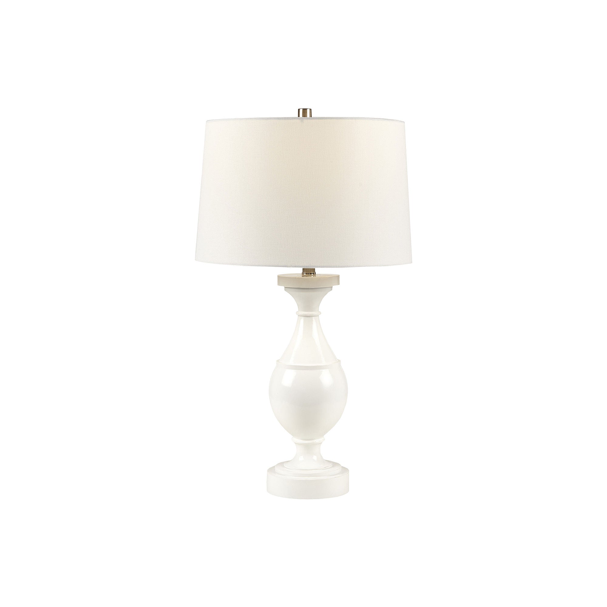 Hampton Hill Blythe Resin Table Lamp - WHITE ONE SIZE