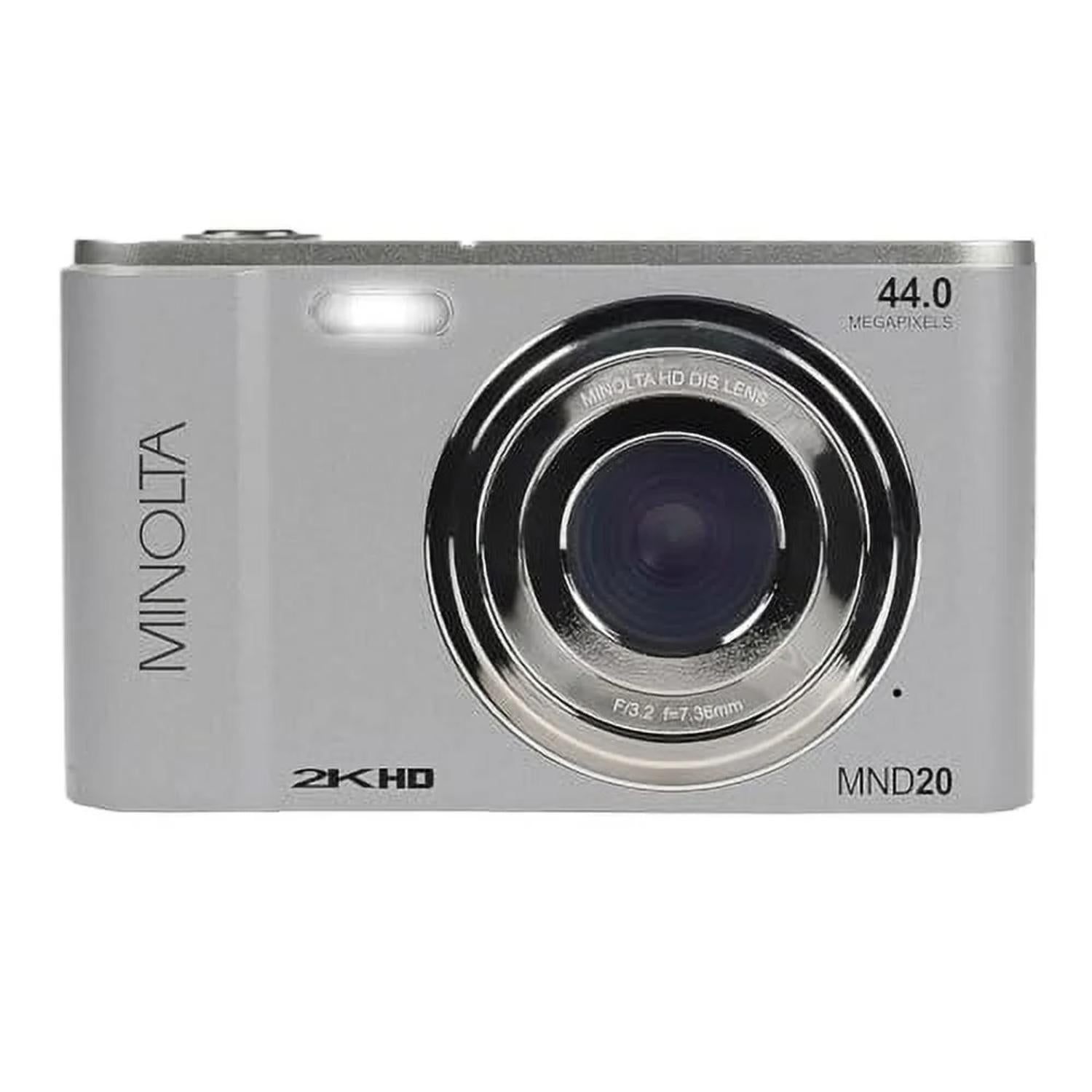 Minolta MND20 Ultra 2.7K HD Digital Camera Silver (44 MP)