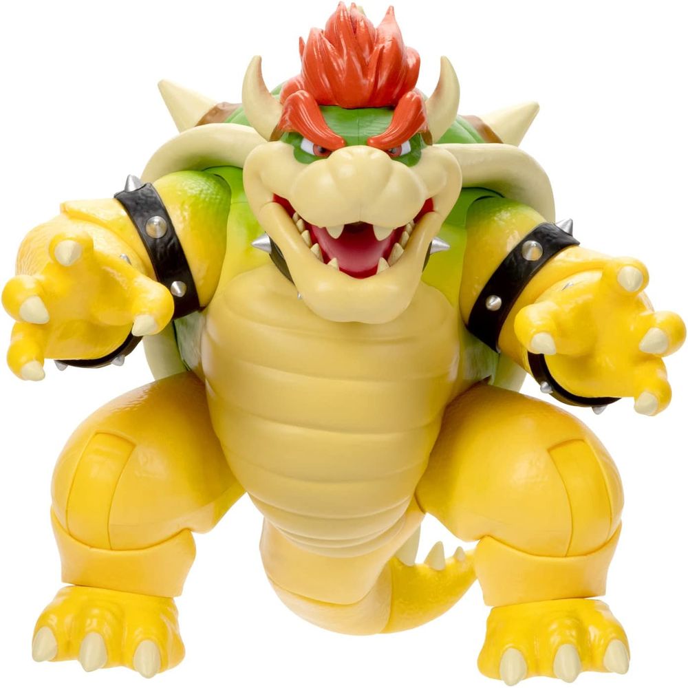 The Super Mario Bros. Movie 417204 7-Inch Feature Bowser Action Figure with Fire Breathing Effects