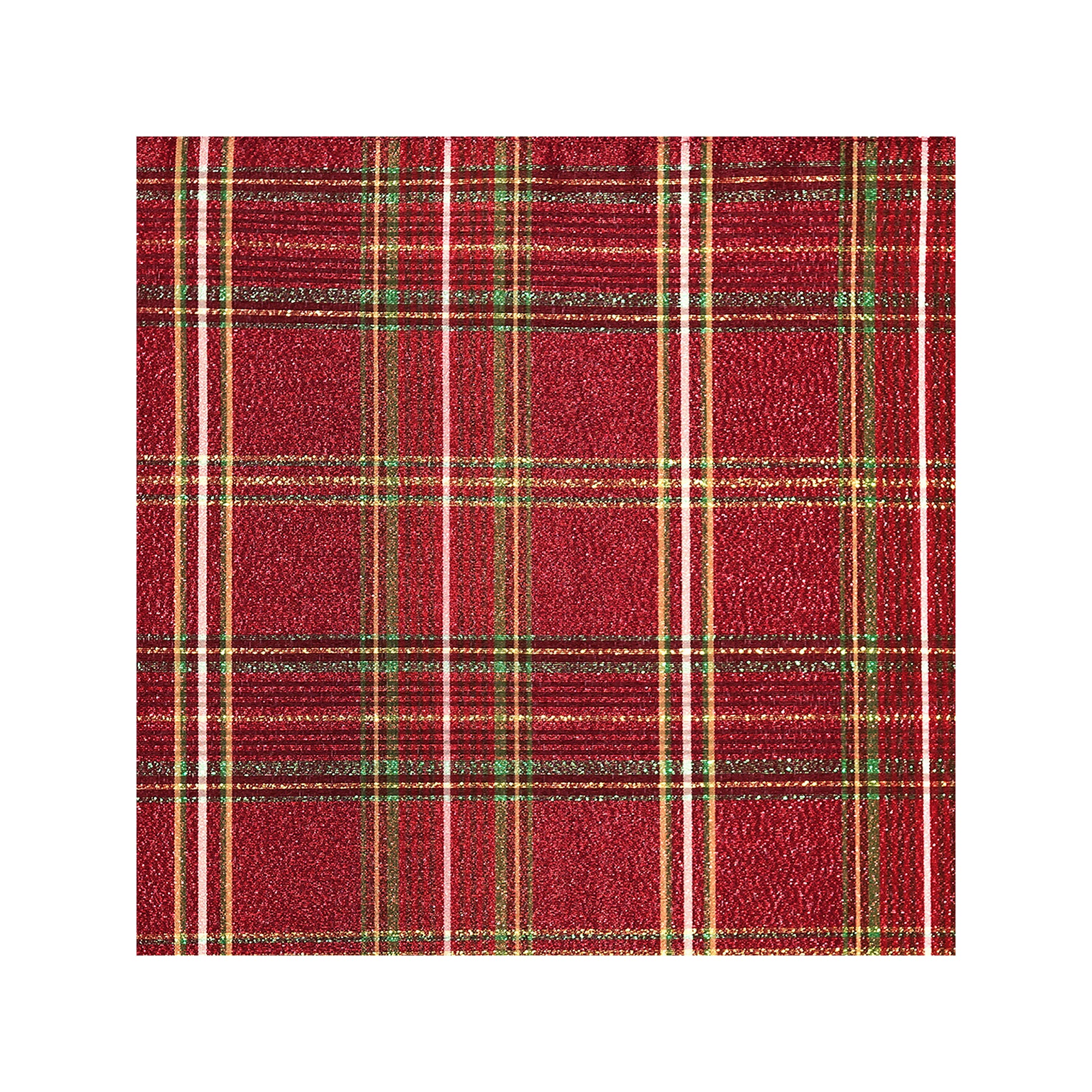 Elrene Home Fashions Shimmering Plaid Tablecloth - RED GREEN ONE SIZE