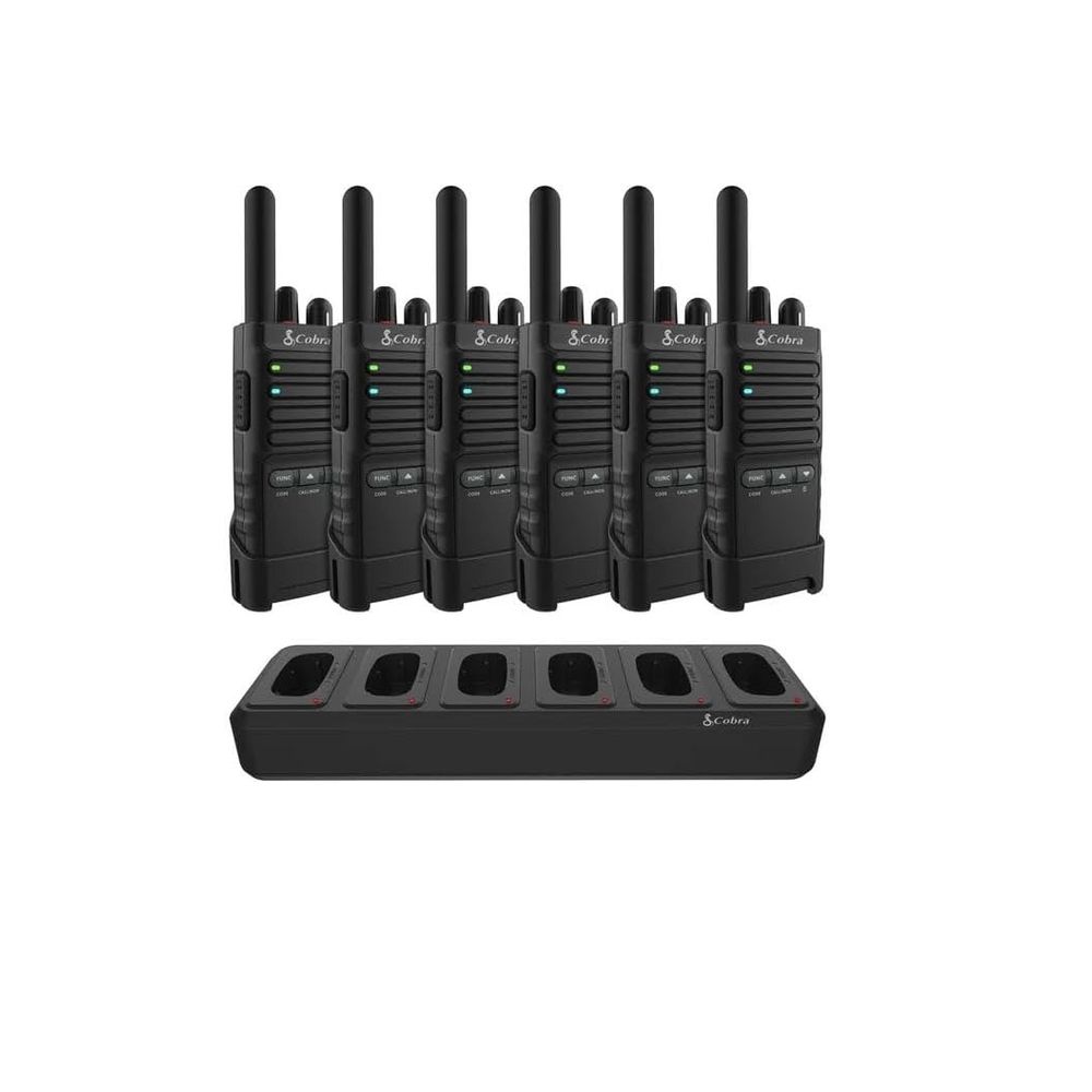 Cobra PDX655 Pro Business 2W FRS Two-Way Radios (6-Pack) and Charging Dock