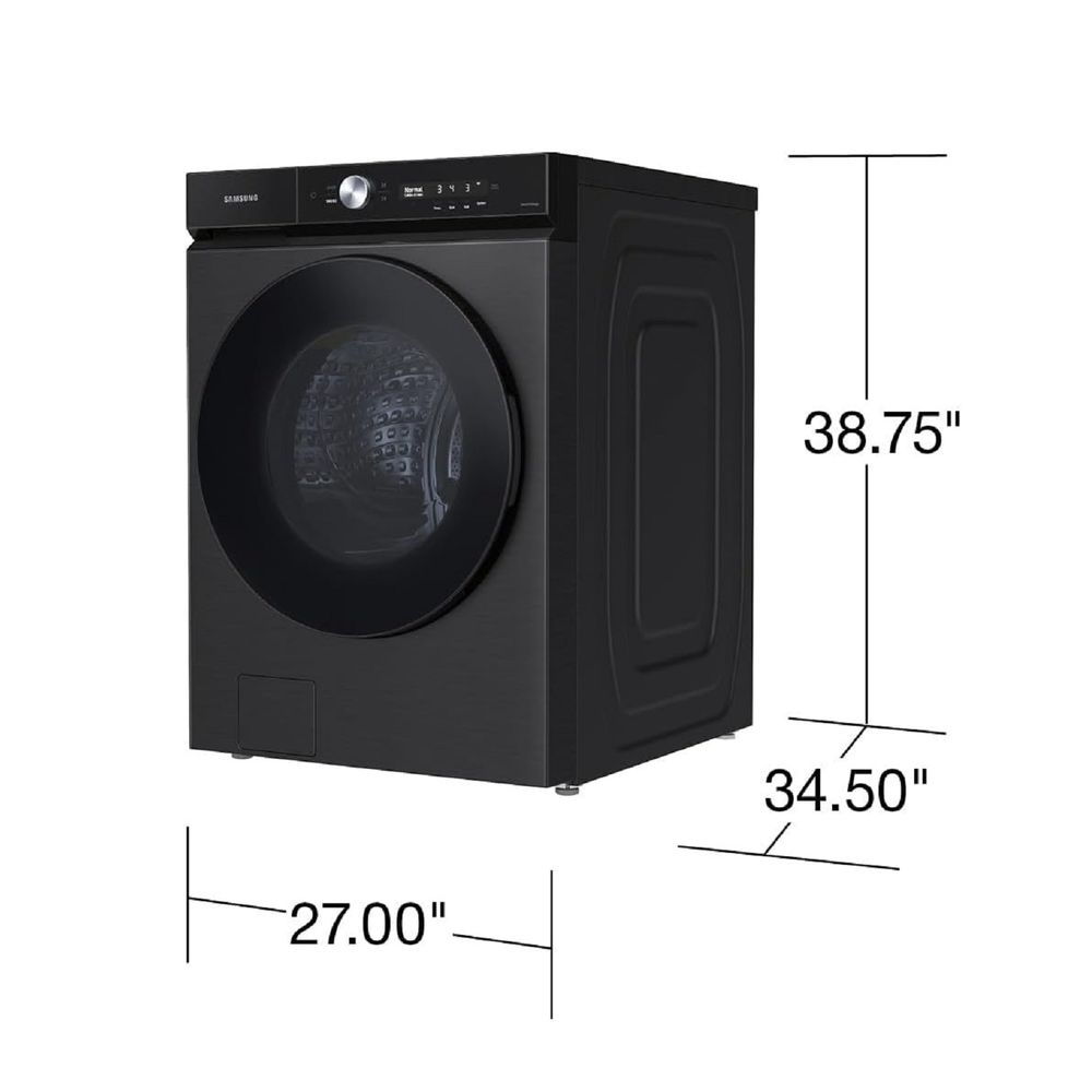 Samsung Electronics DVE53BB8700VA3 Bespoke 7.6 cu. ft. Ultra Capacity Dry & Smart Electric Dryer, Brushed Black