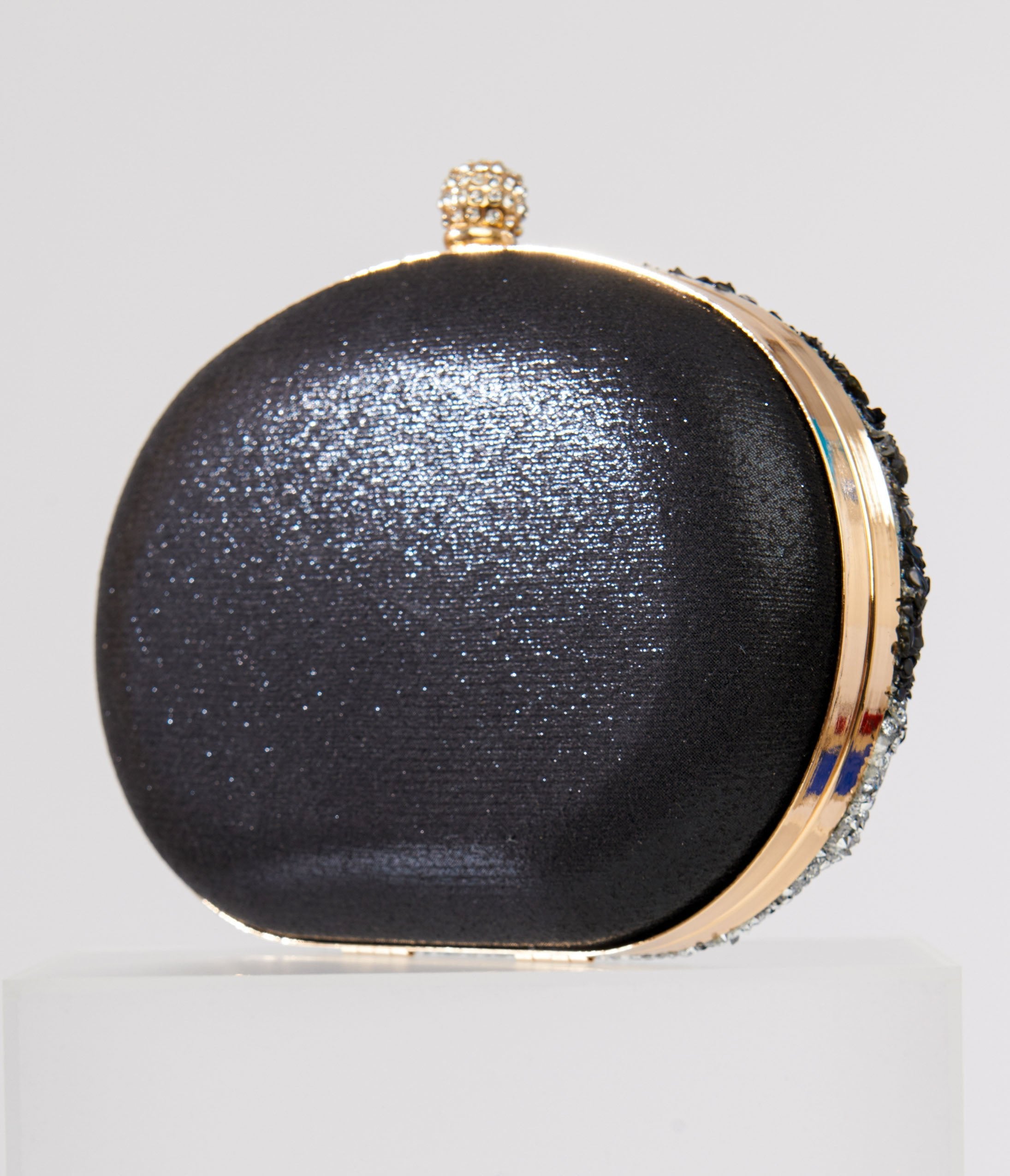 Unique Vintage 1920s Black Beaded & Silver Rhinestone Spooky Clutch Purse