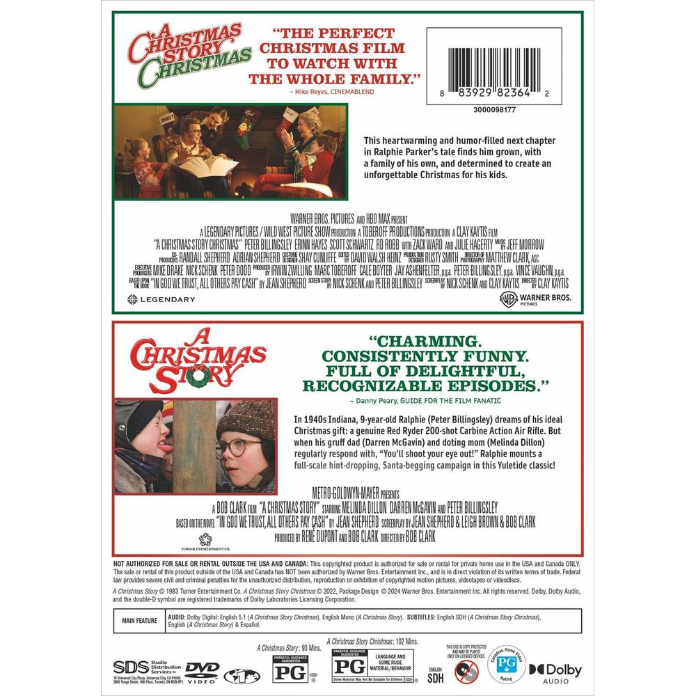 Warner Home Video A Christmas Story/A Christmas Story Christmas (DBFE) (DVD)