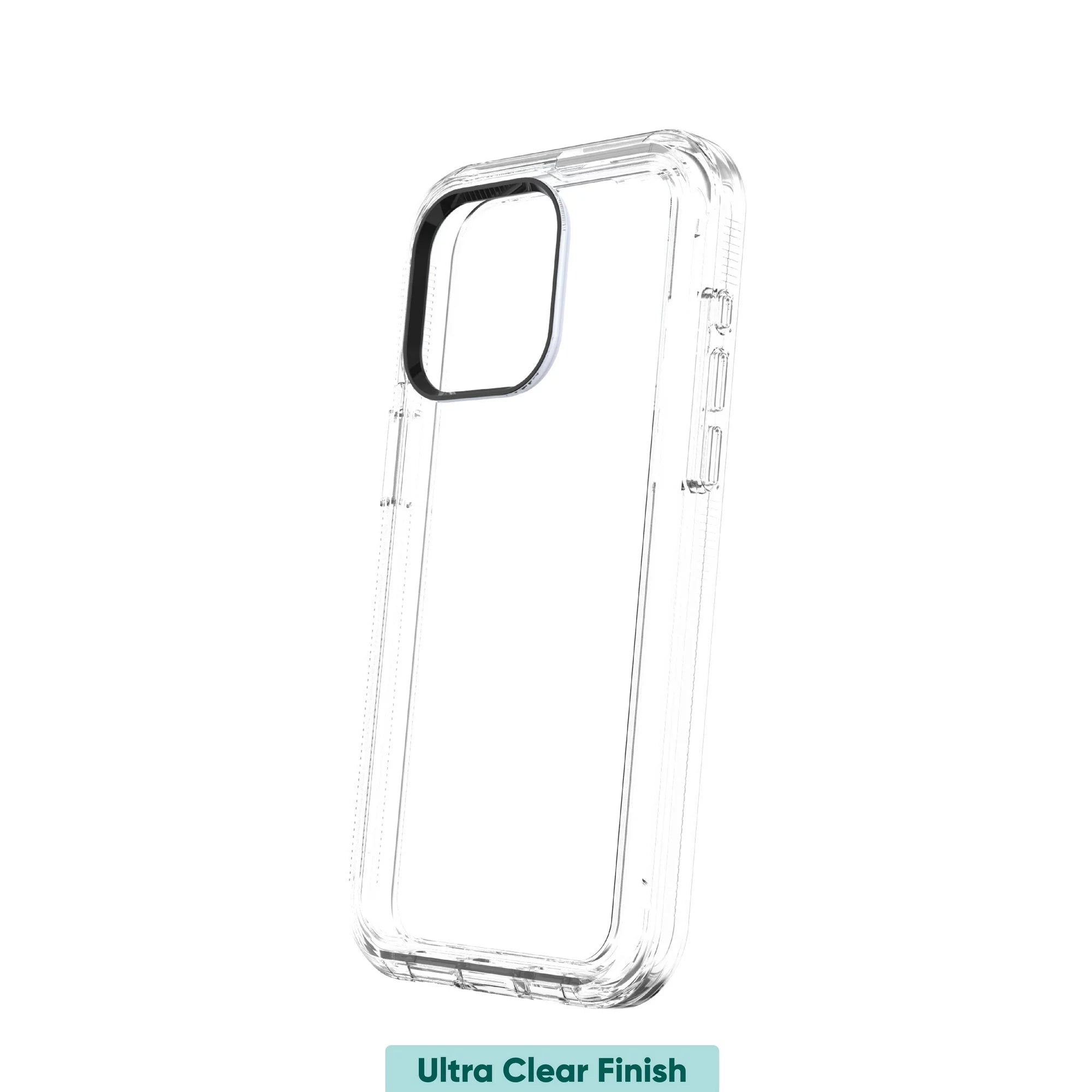 onn. WIBCLR100134732 Rugged Phone Case with Holster for iPhone 15 Pro Max - Clear