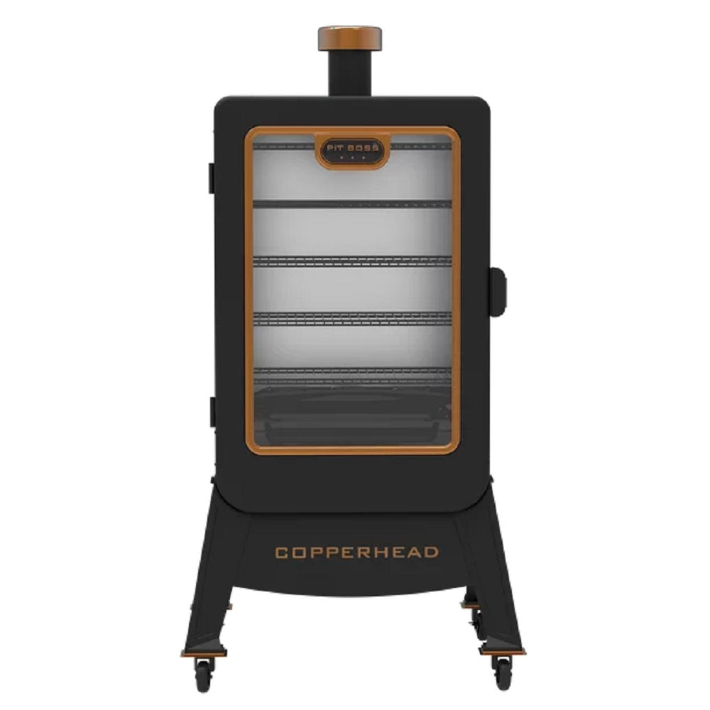 Dansons PBV4NX Pit Boss Copperhead 1300 sq in Vertical Wood Pellet Smoker - Onyx Edition