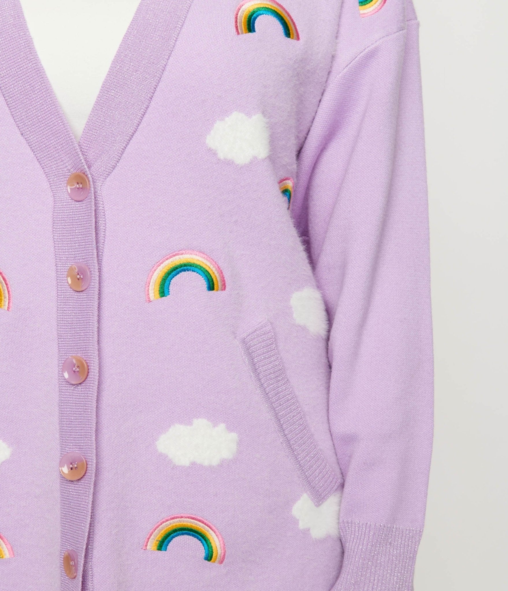 Unique Vintage Purple & Rainbows Aspen Cardigan