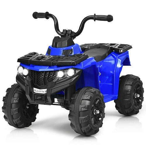 Gymax GYM03883 6V Battery Powered Kids Ride On ATV 4-Wheeler Quad w/ MP3 & LED Headlight Blue