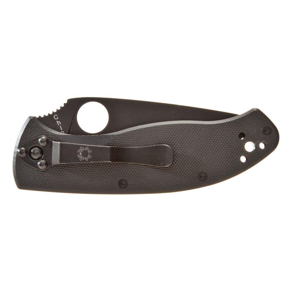 Spyderco C122GBBKP Tenacious Folding Utility Pocket Knife with 3.39 Black Stainless Steel Blade