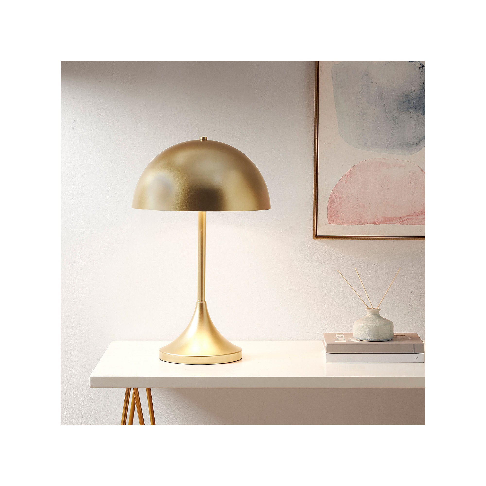 Ink + Ivy Ink+Ivy Bryson Dome-Shaped 2-Light Metal Table Lamp - GOLD ONE SIZE