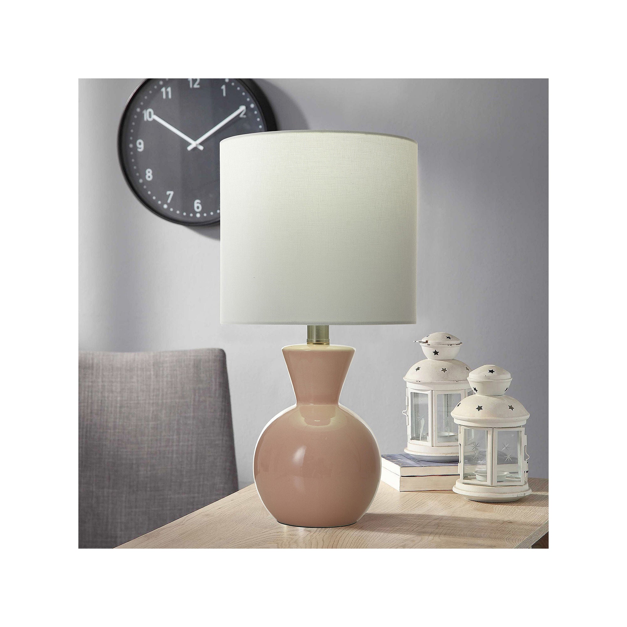 Collective Design By Stylecraft Soft Pink Ceramic Table Lamp TL17704JCDS - SOFT PINK ONE SIZE