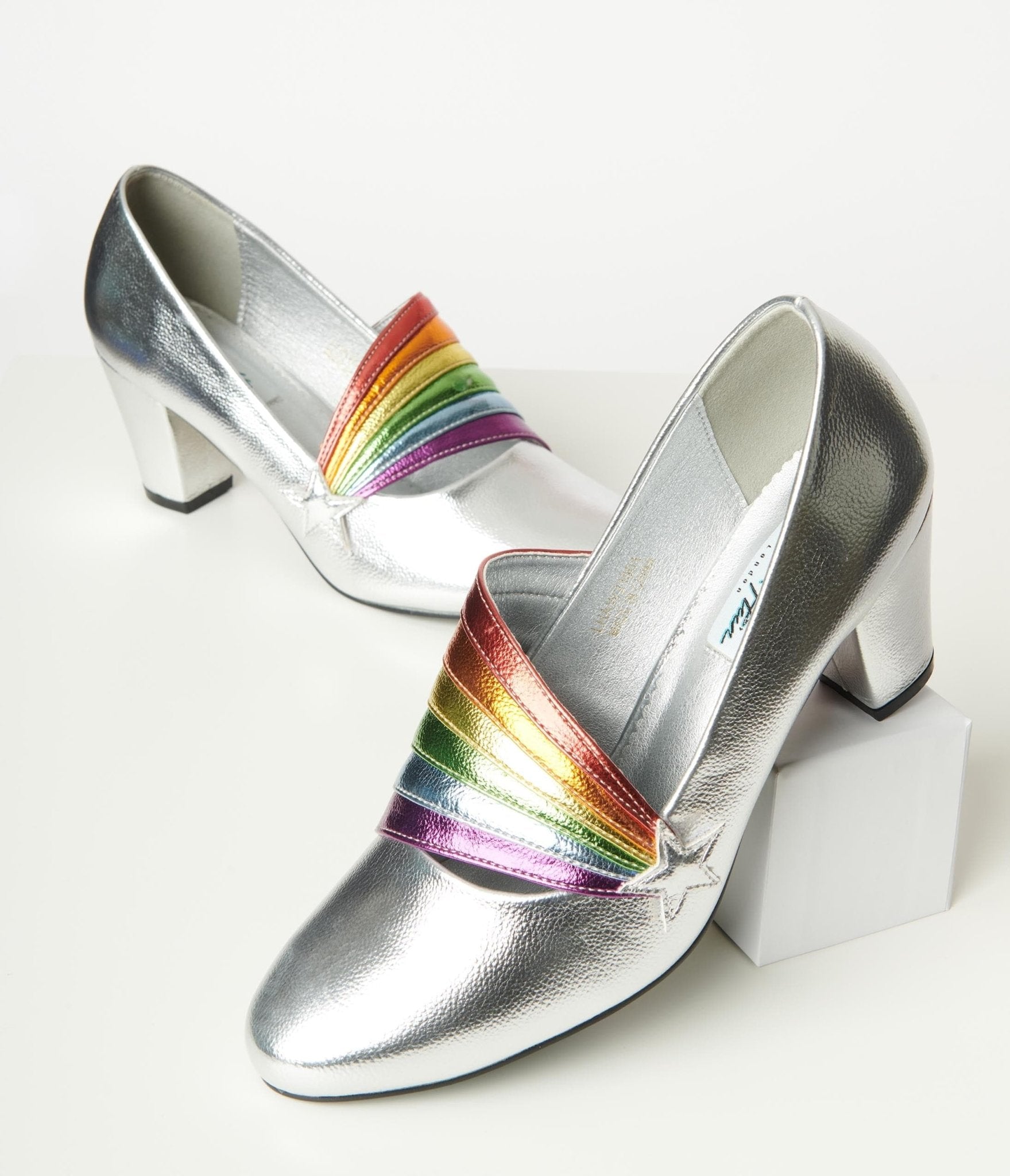 Collectif Silver & Rainbow Lara Heels