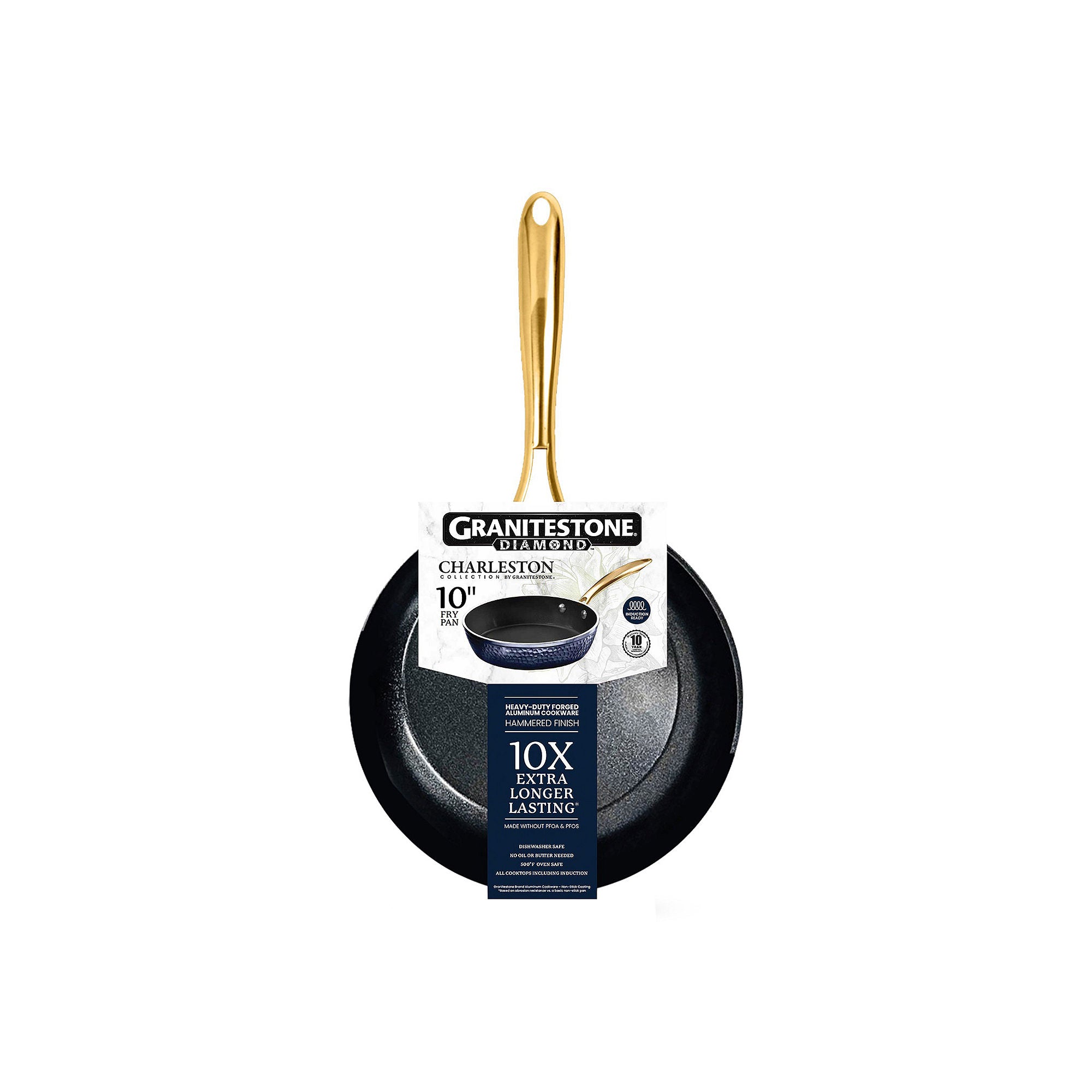 Granitestone Charleston Collection Hammered 10 Non-Stick Frying Pan - NAVY ONE SIZE