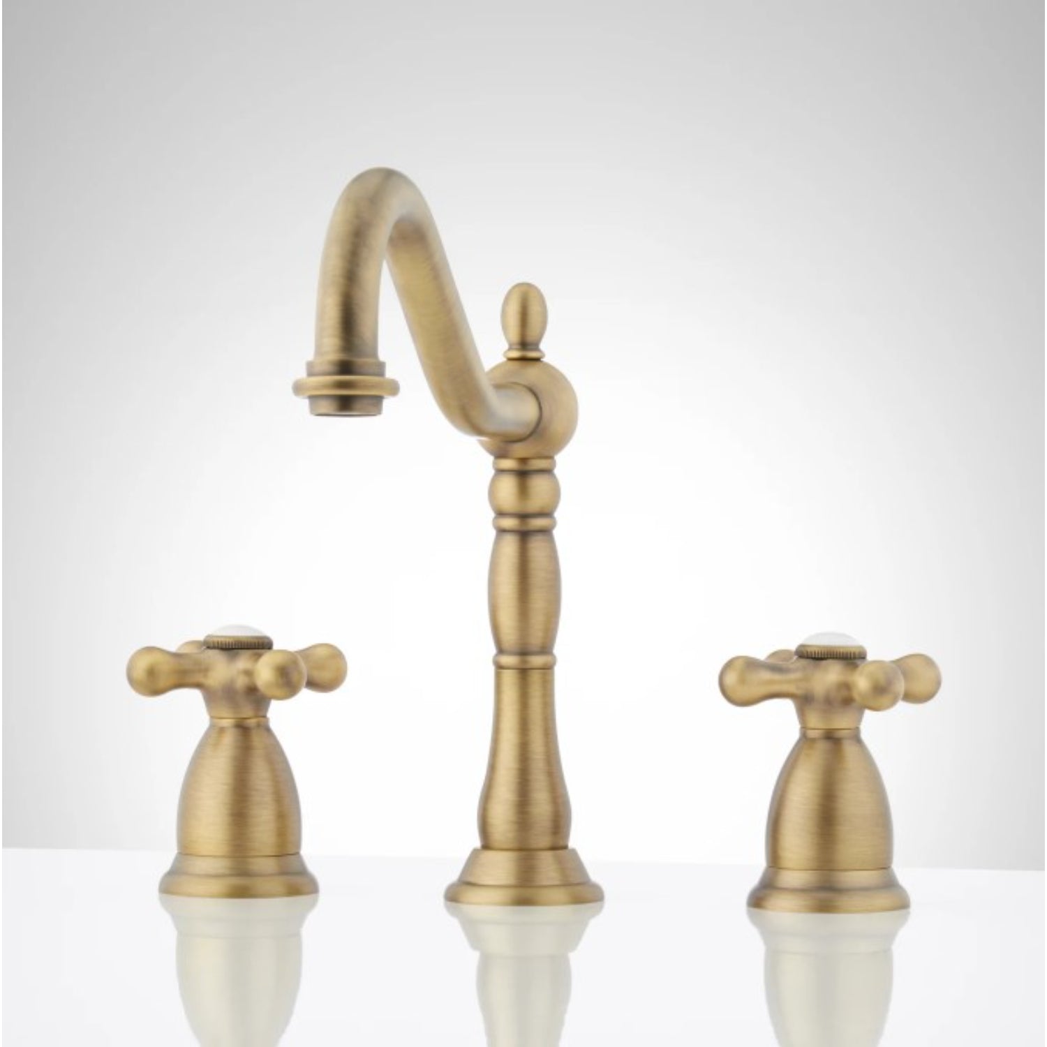 Signature Hardware 487977 Victorian 1.2 GPM Widespread Bathroom Faucet with Pop-Up Drain Assembly