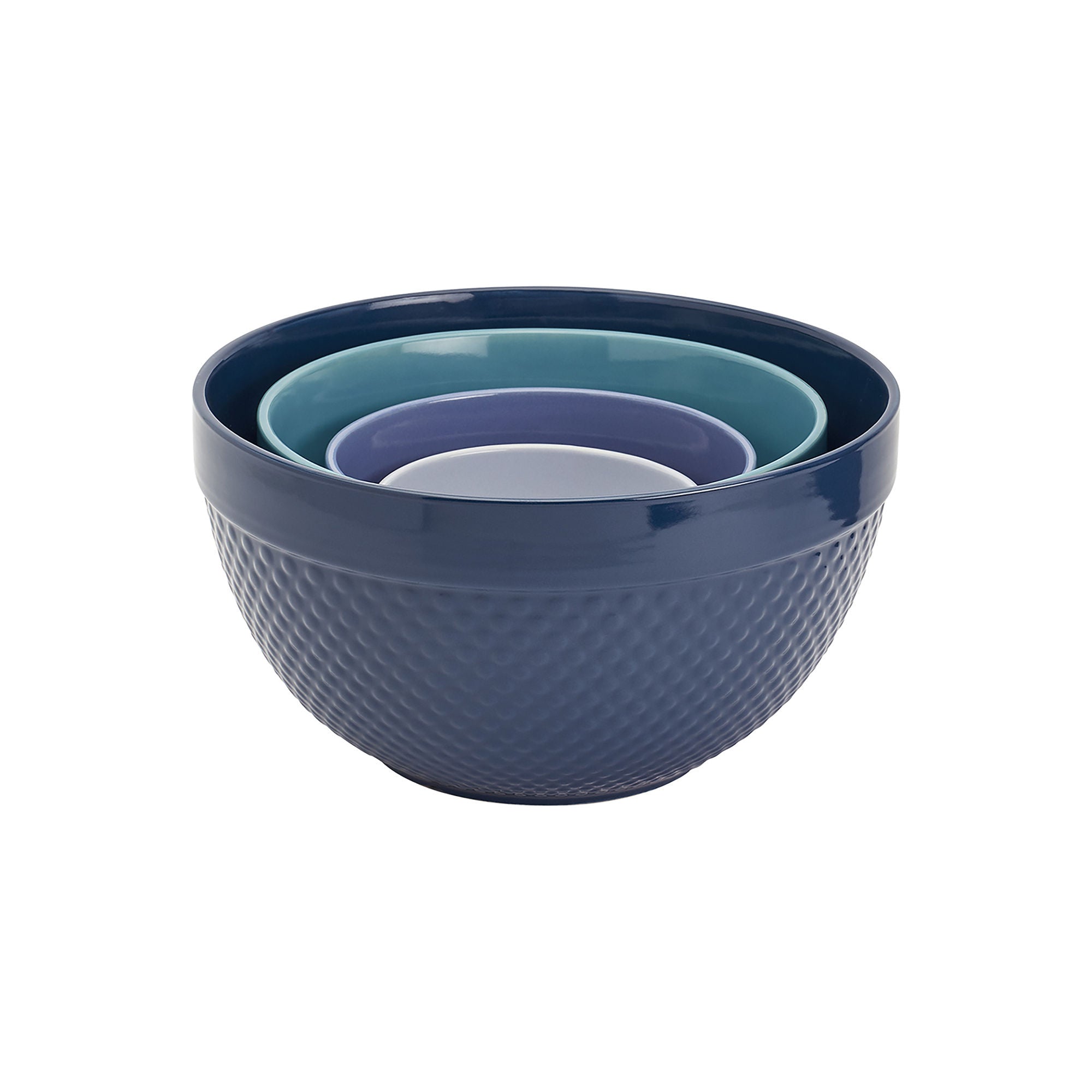 Tabletops Unlimited Gallery Hobnail 4-Pc. Prep Bowl - BLUE ONE SIZE