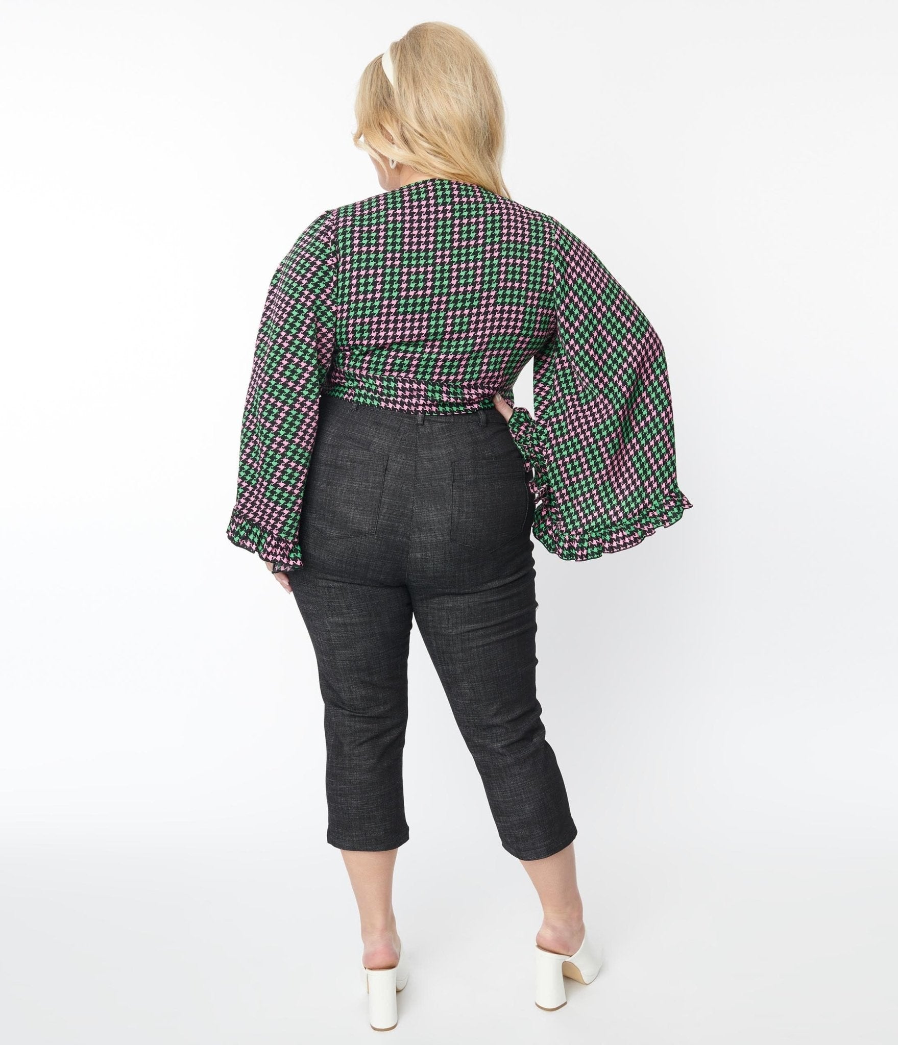 Smak Parlour Plus Size Black Denim Capris