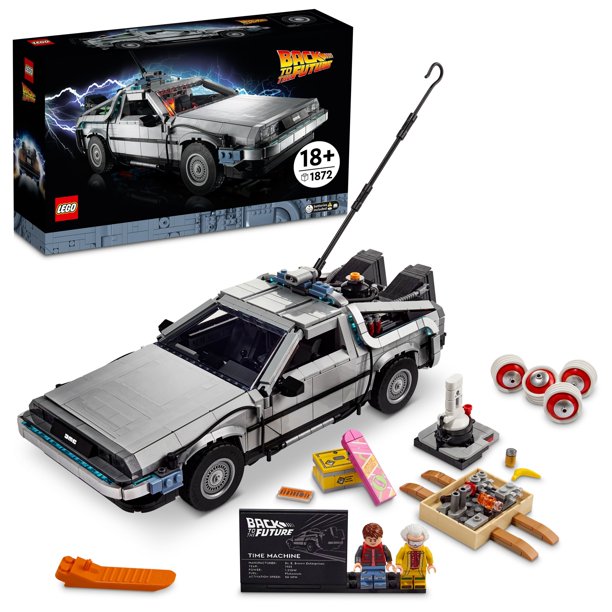 LEGO 10300 Back to the Future Time Machine Building Set for Adults