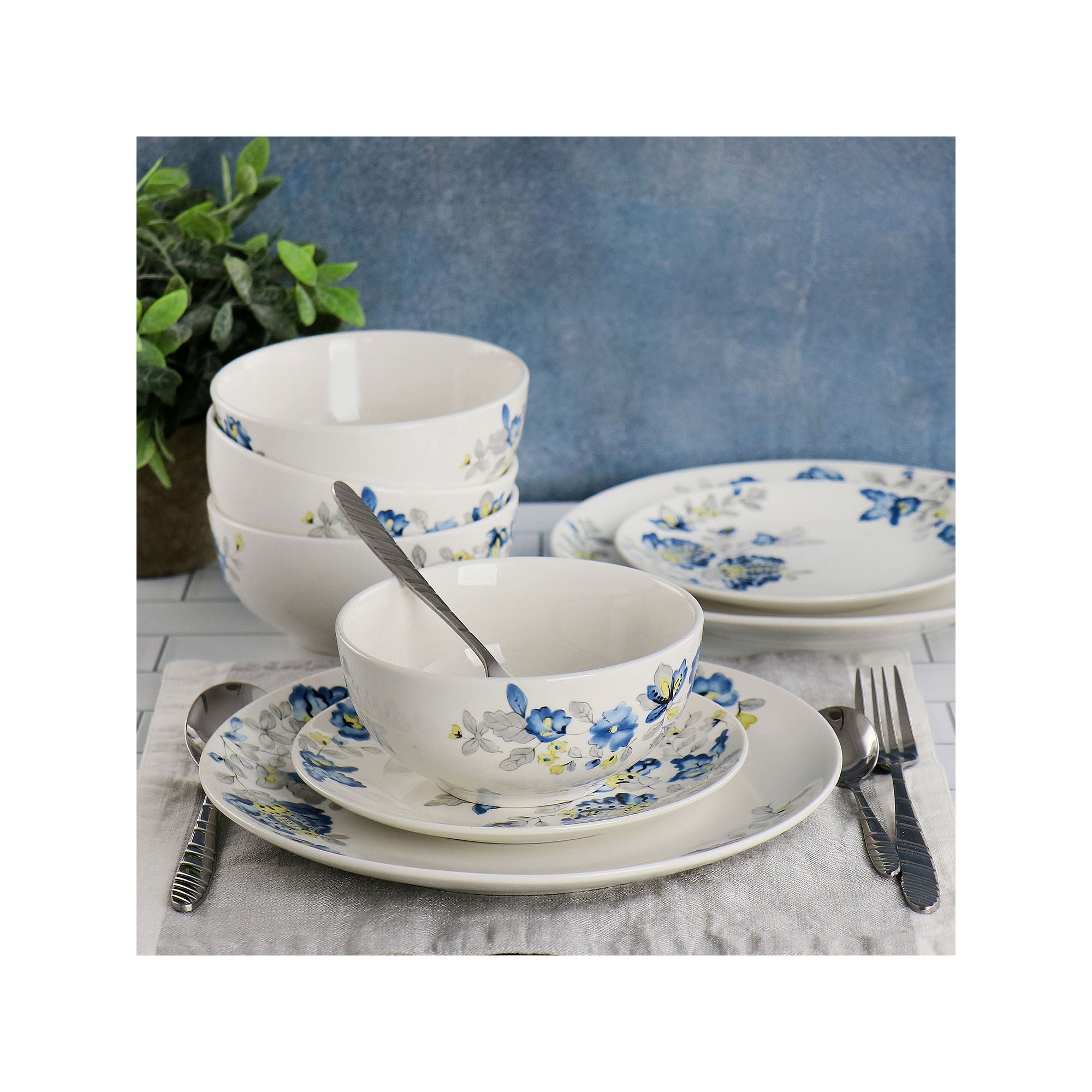 Gibson 12-Pc. Ceramic Dinnerware Set 975119192M - MULTI ONE SIZE