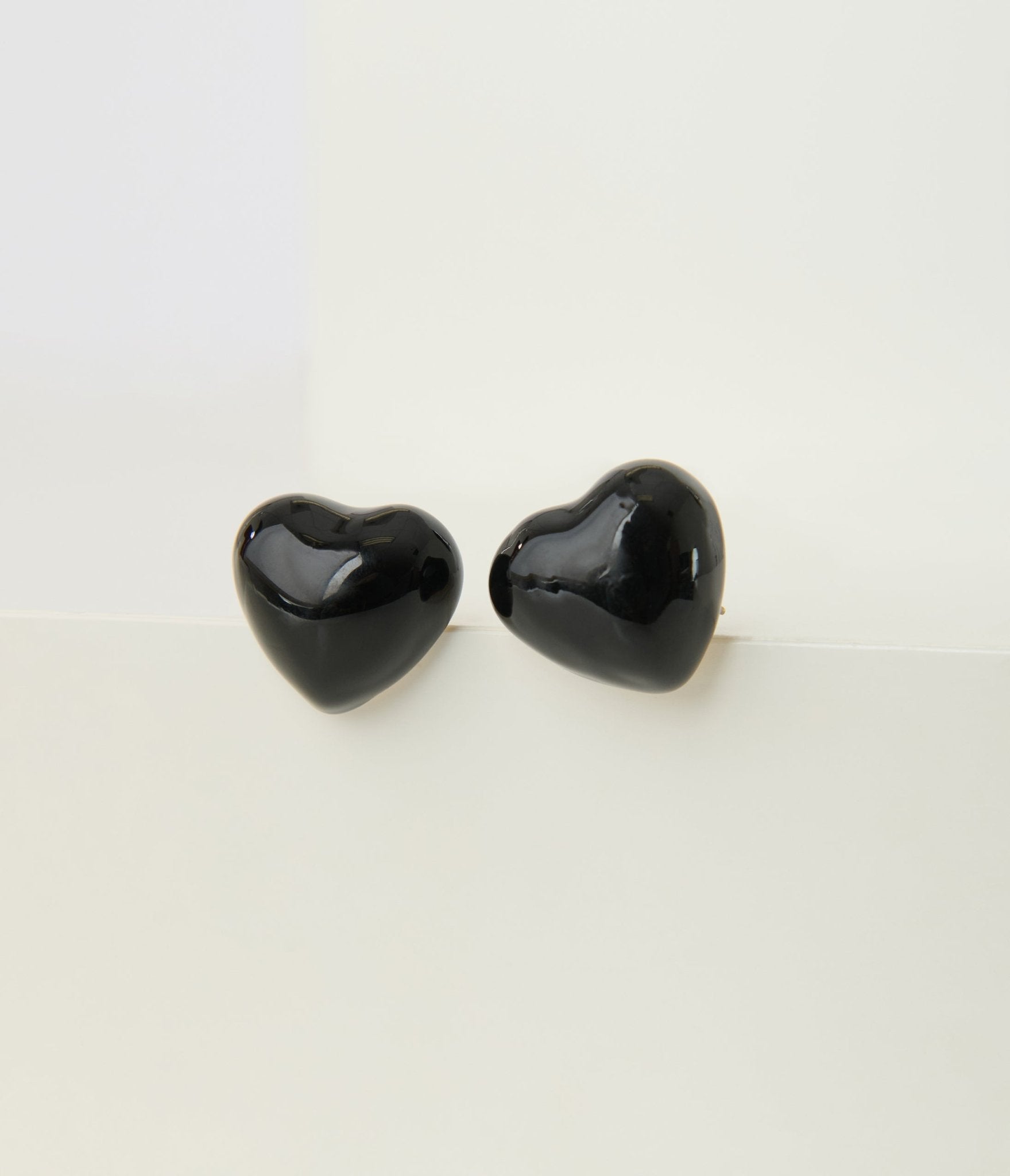 Banned Black Lucky Heart Earrings