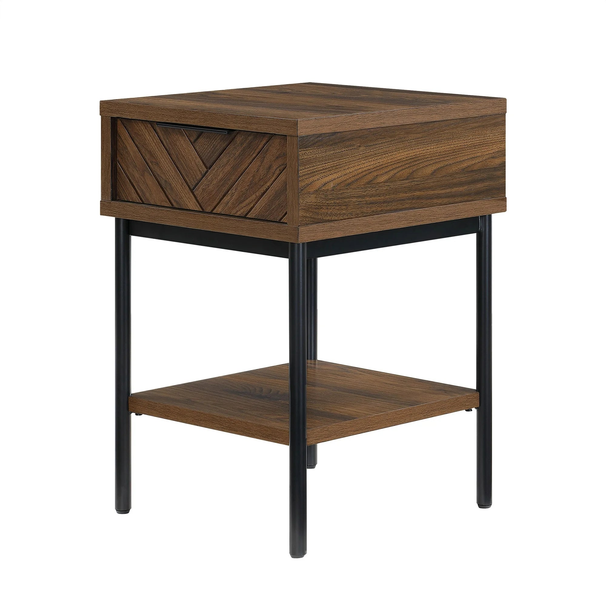 Better Homes & Gardens BH1425004710002 Wyatt Geo End Table, Walnut Finish