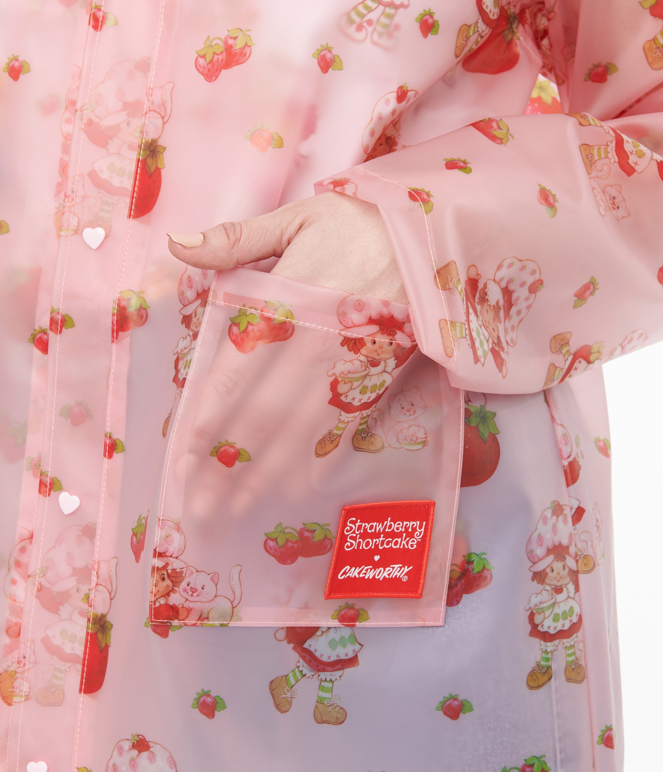 Cakeworthy Pink & Red Strawberry Shortcake Rain Jacket