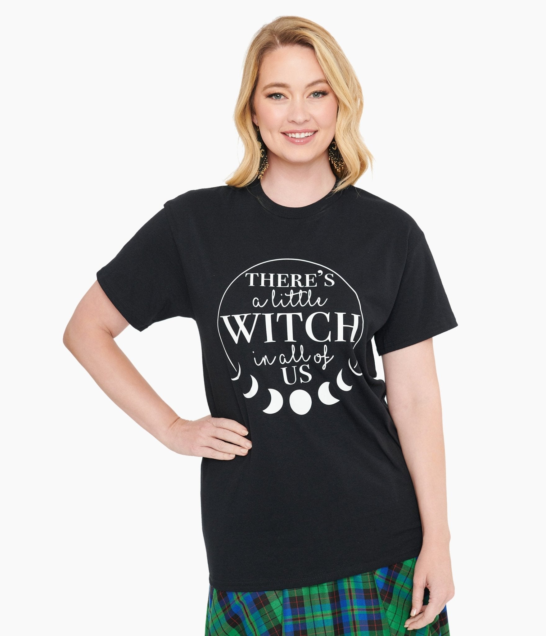 Wickedly Divine Shop Black There's A Little Witch In All Of Us Unisex Graphic Tee