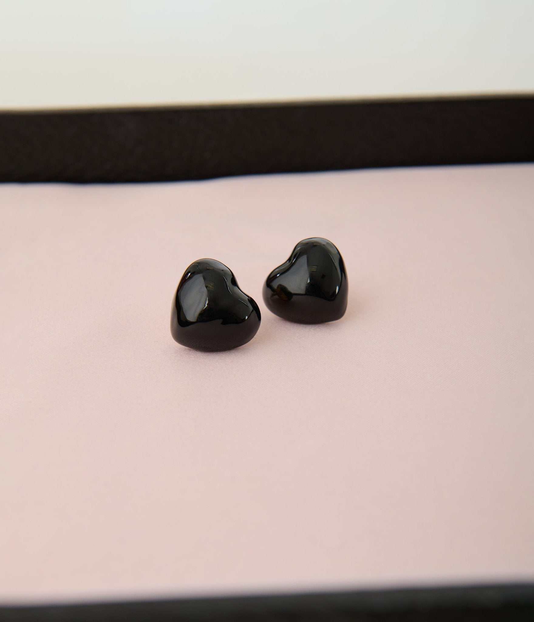 Banned Black Lucky Heart Earrings