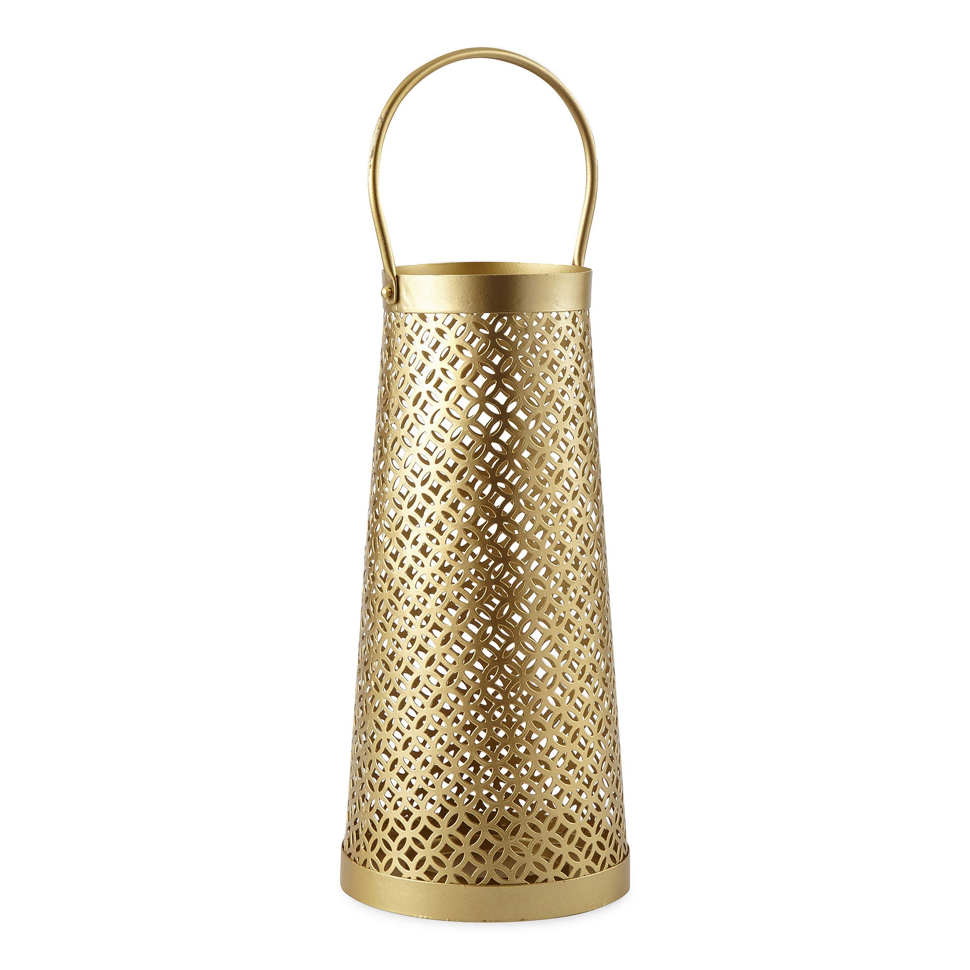 Distant Lands Metal Punch Outdoor Lantern - GOLD ONE SIZE