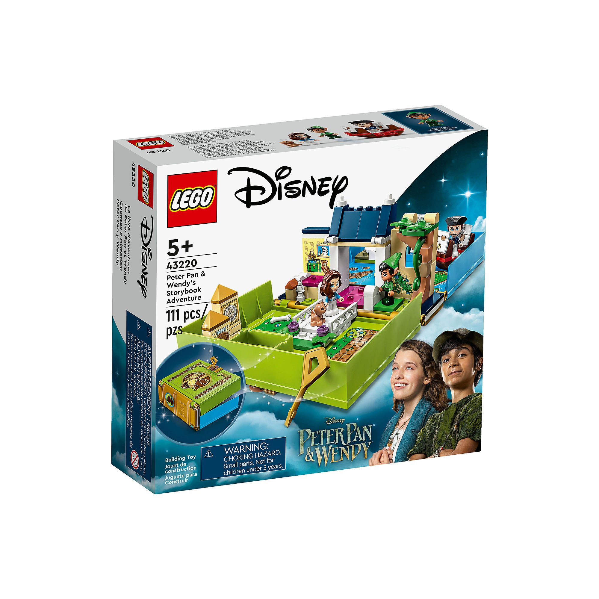 LEGO Disney Peter Pan & Wendys Storybook Adventure 43220 Portable Playset with Micro Dolls and Pirat