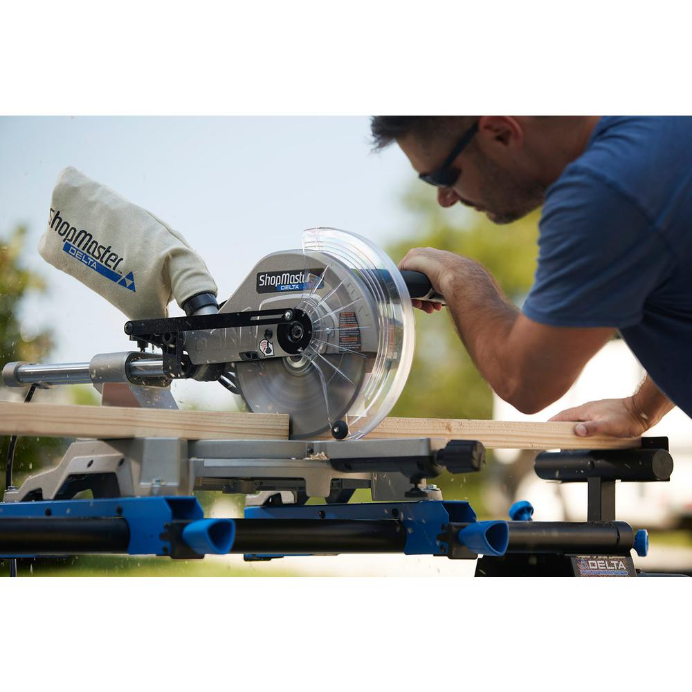 Delta S26-263L Shopmaster Sliding Compound Miter Saw with Shadow Line Cut Guide, 10 (15 Amp)