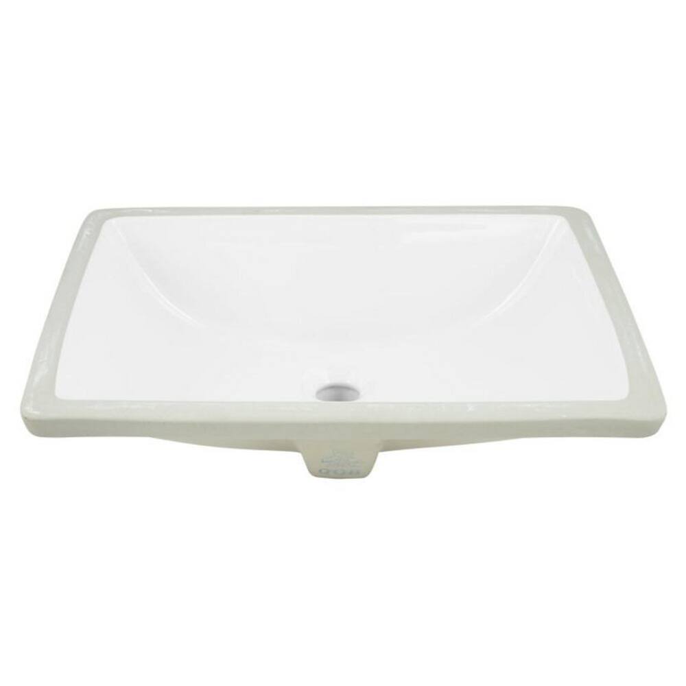 Grade A - Rectangular Under Counter Basin-20x15x 6.69-White-WHT