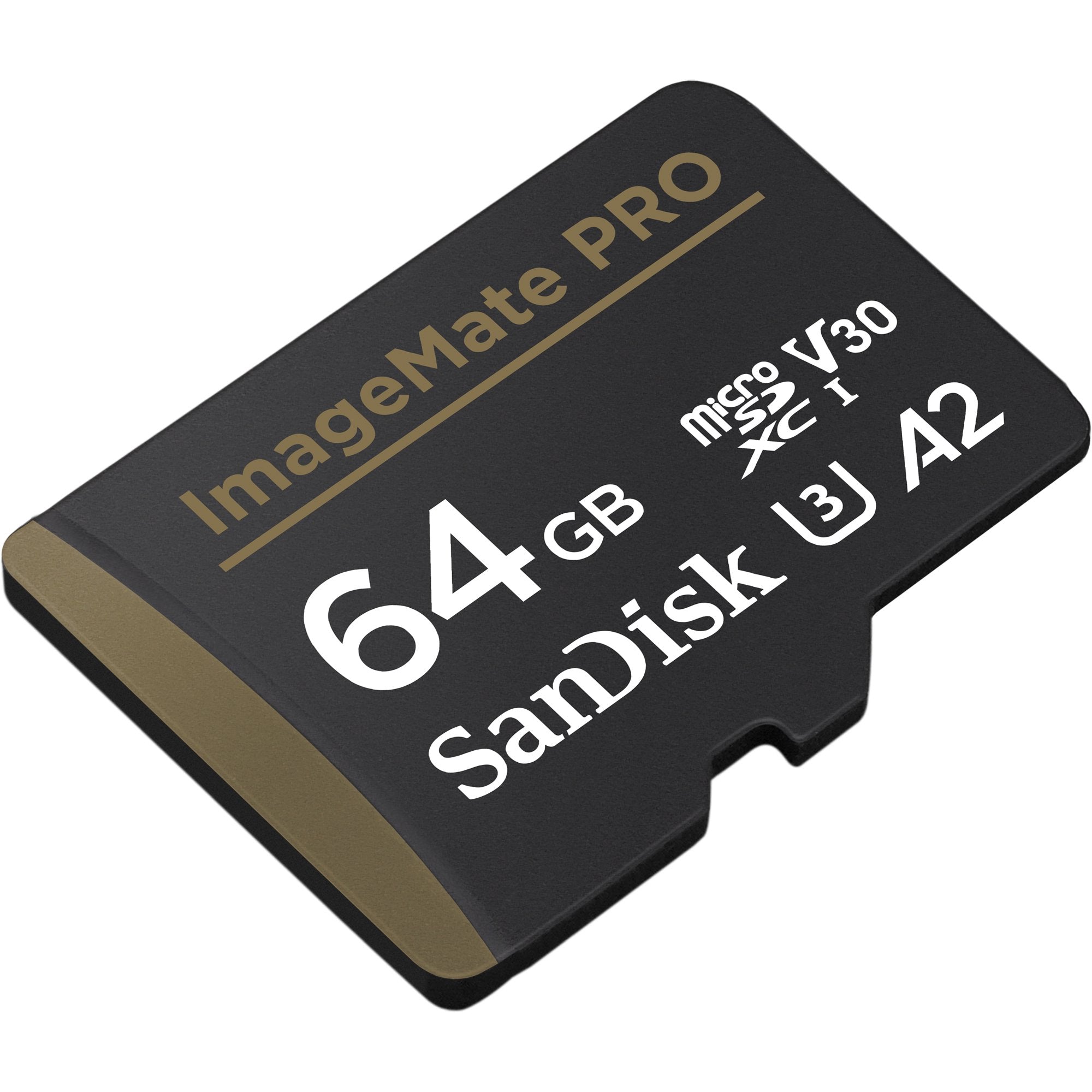 SanDisk SDSQXBZ-064G-AWCJA ImageMate 64GB PRO microSDXC UHS-1 Memory Card with Adapter for Action Cams - C10, U3, V30, 4K UHD, A2 Micro SD Card