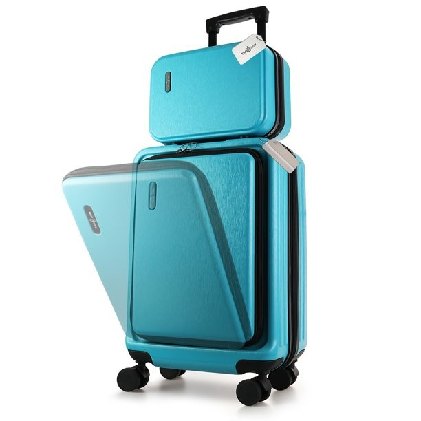 StorageBud WM-TA-L-TL 22 Carry on Hard Shell Luggage Spinner Suitcase, Teal