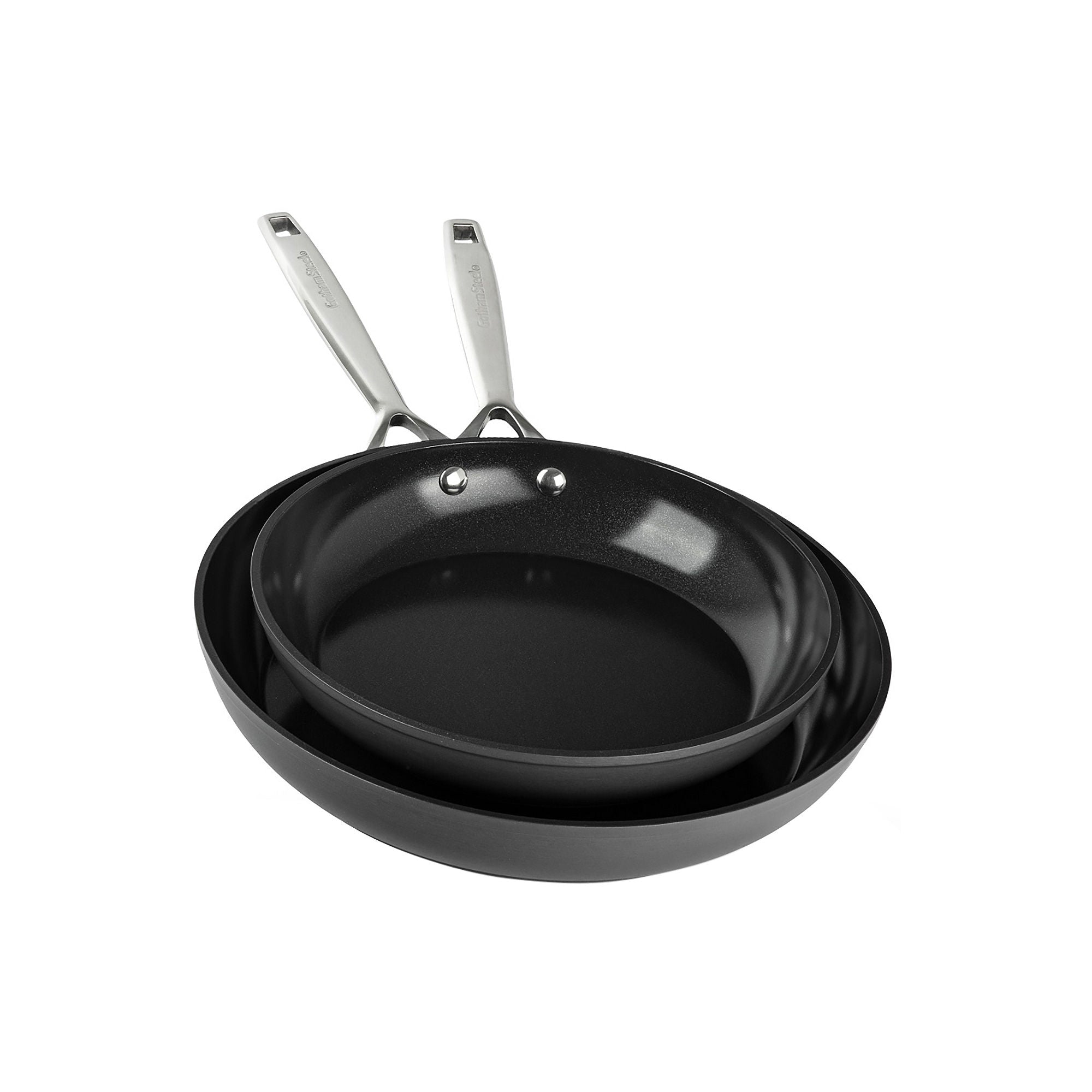 Gotham Steel Pro Ultra Ceramic 2X 2-Pc. Non-Stick Frying Pan Set - BLACK ONE SIZE