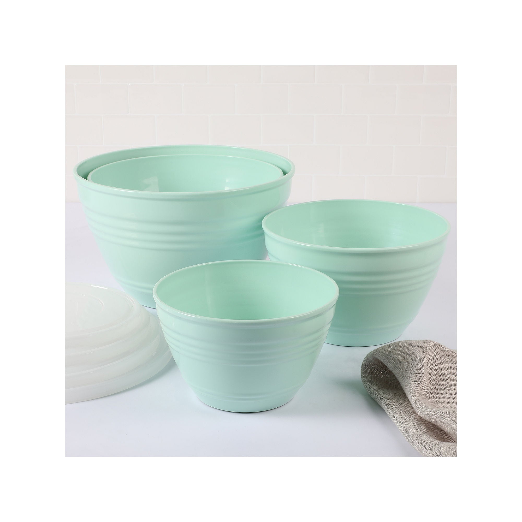 Martha Stewart 8-Pc. Mixing Bowl Set - LT BLUE ONE SIZE