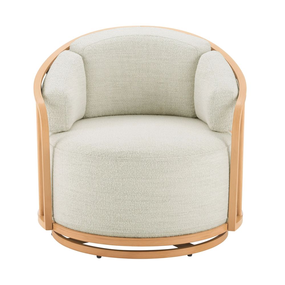 Better Homes & Gardens BH64063027710BO Lillian Swivel Birdcage Chair, Cream Boucle