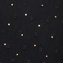 Unique Vintage Black & Gold Clip Dot Dahlia Swing Dress