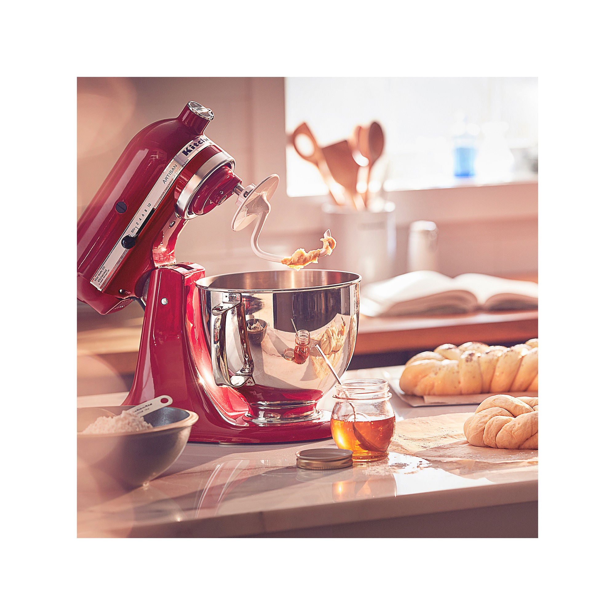 KitchenAid KSM150PSER Artisan 5 Qt. Empire Red Stand Mixer