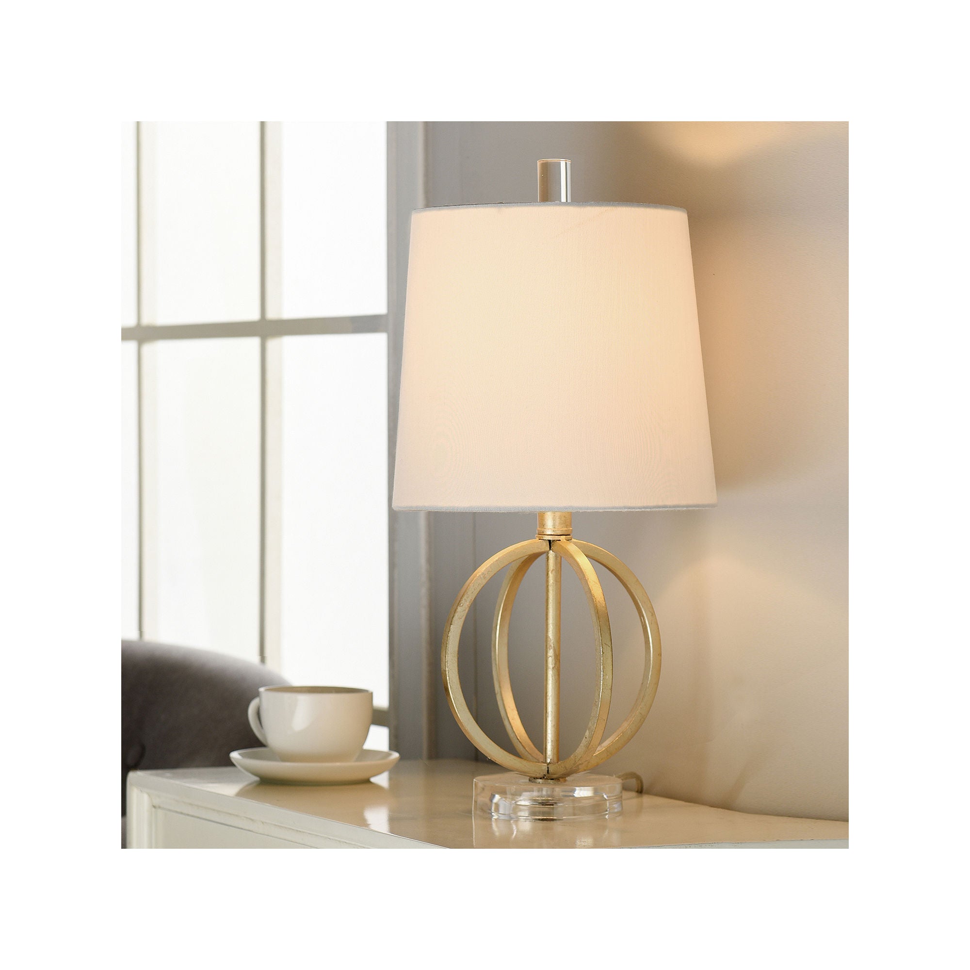 Stylecraft Flora 9.5 W Antique Gold Steel Table Lamp - ANTIQUE GOLD ONE SIZE