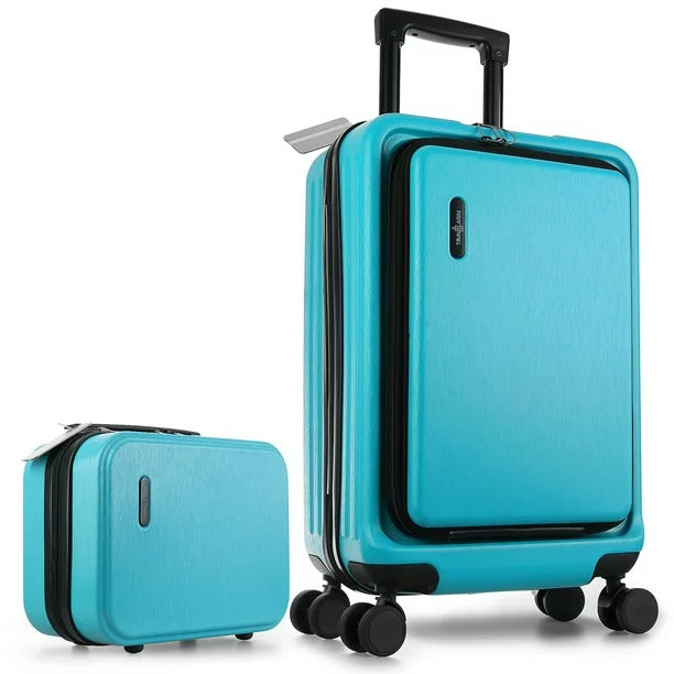 StorageBud WM-TA-L-TL 22 Carry on Hard Shell Luggage Spinner Suitcase, Teal