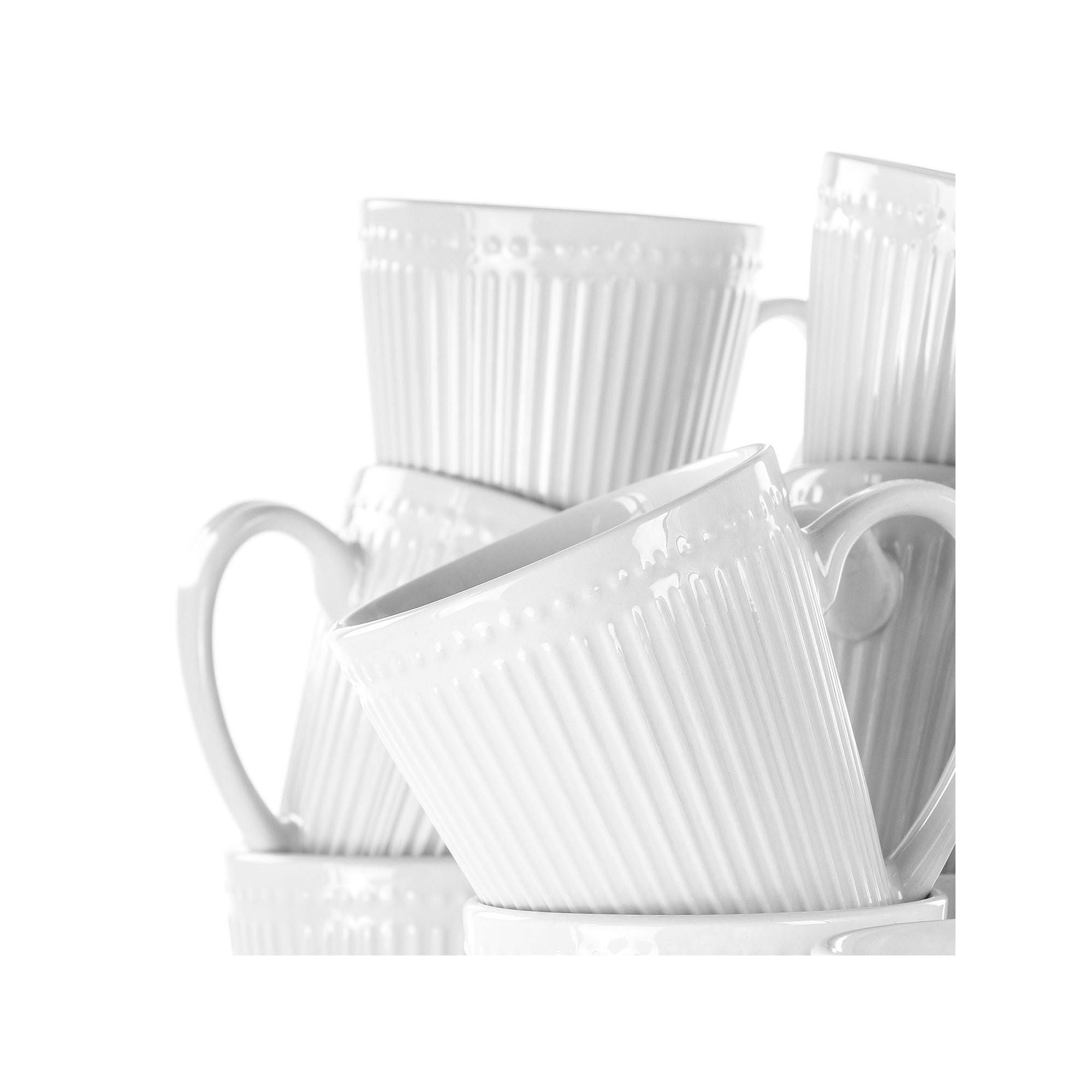 Elama Madeline 12-Pc. Dishwasher Safe Coffee Mug 975114771M - WHITE ONE SIZE