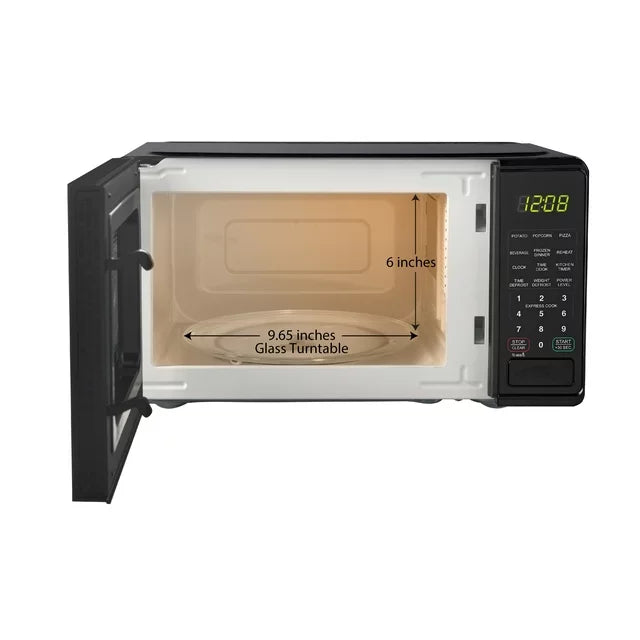 Mainstays MSF0B100072352 .7 Cu ft Countertop Microwave Oven, 700 Watts Black