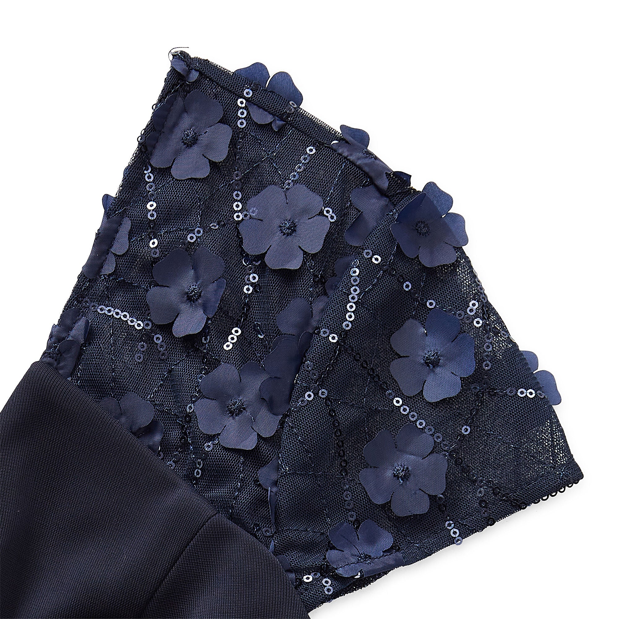Dj Jaz Cap Sleeve Embellished Midi Sheath Dress - NAVY 12