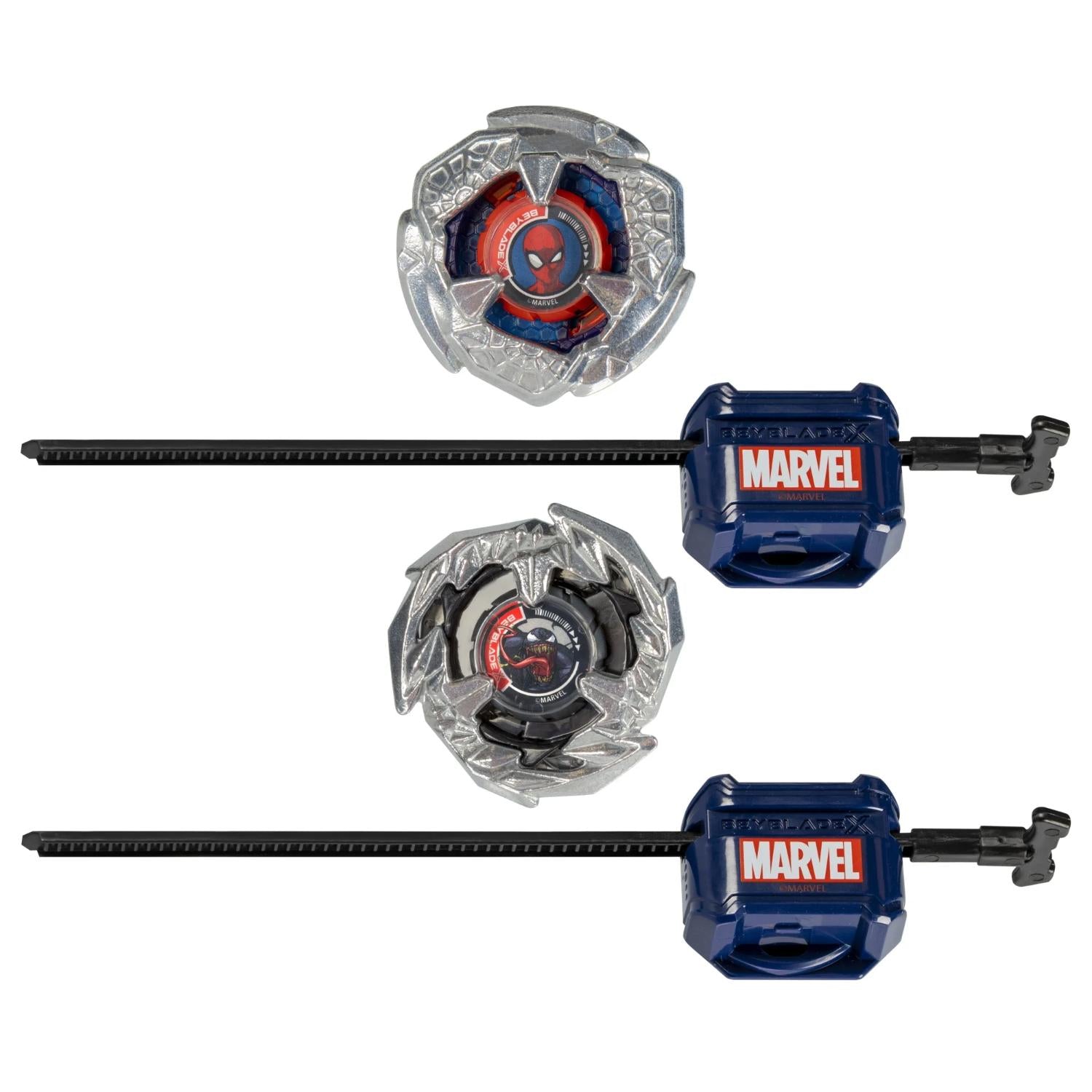 Hasbro 218842 Beyblade X Marvel Collab Spider-Man 3-60F vs. Venom 3-80N Multipack Set