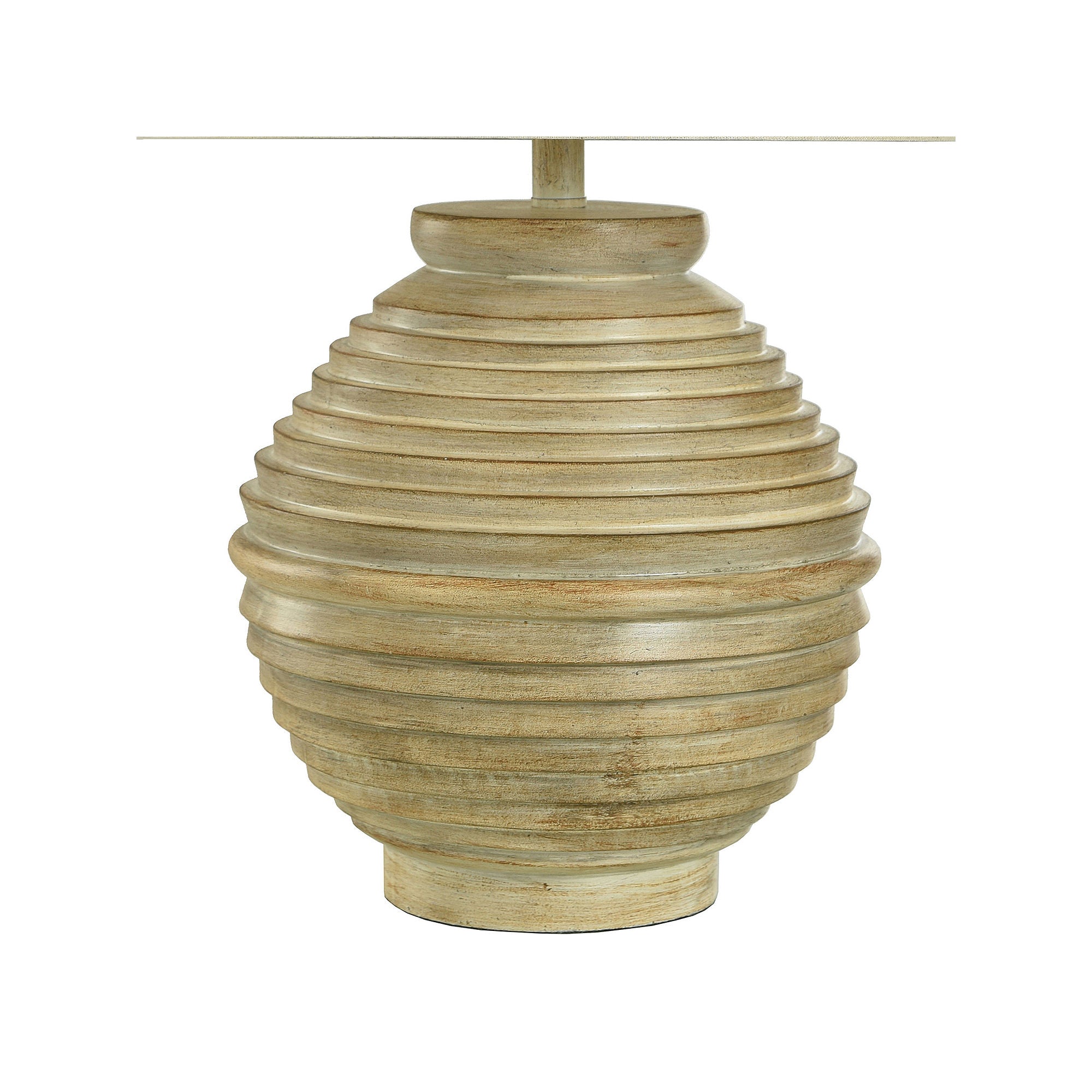 Collective Design By Stylecraft Round Stacked Wood Table Lamp TL211519JCADS - MEDIUM WOOD TONE ONE SIZE